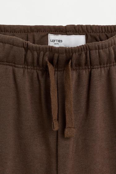 Jogger plush Bermuda shorts — EARTH BROWN 3