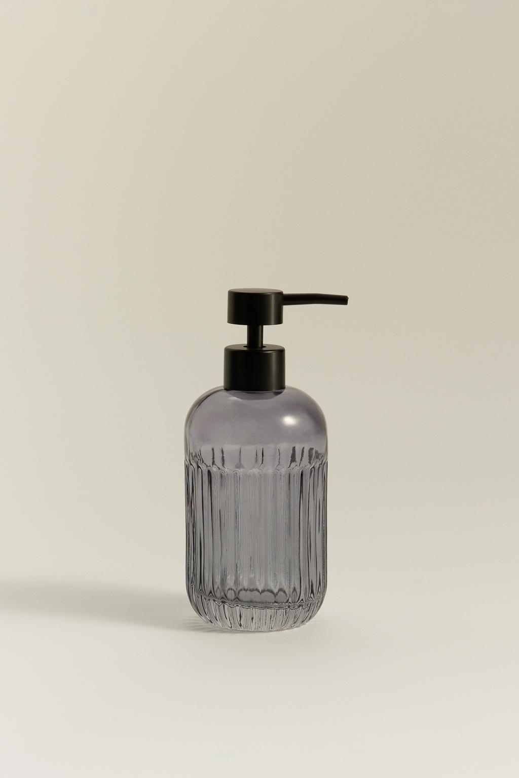 Dispensador jabón vidrio rayado