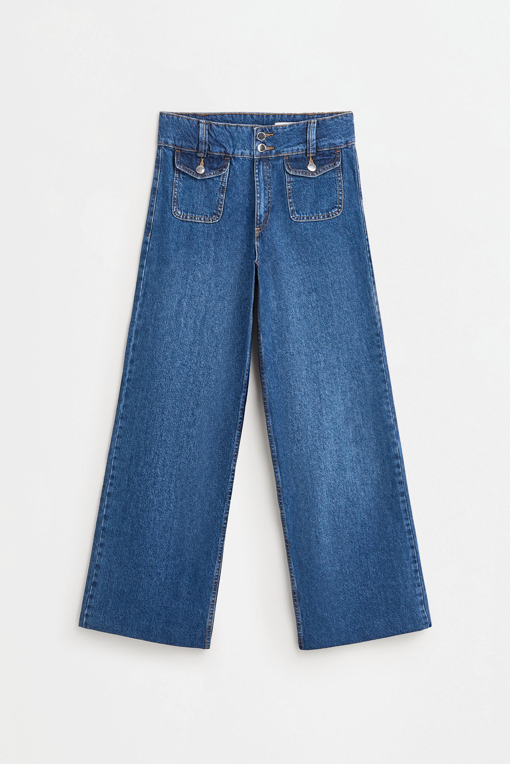 Wide-leg jeans with pockets — PALE INDIGO