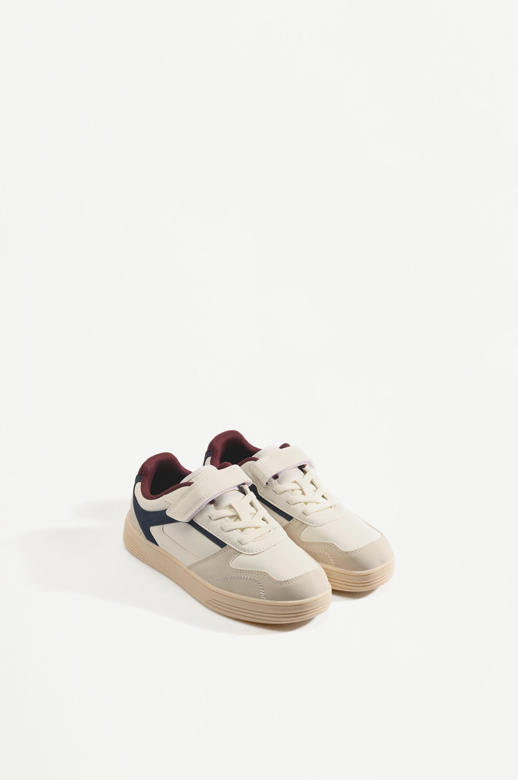 Contrast sneakers — WHITE