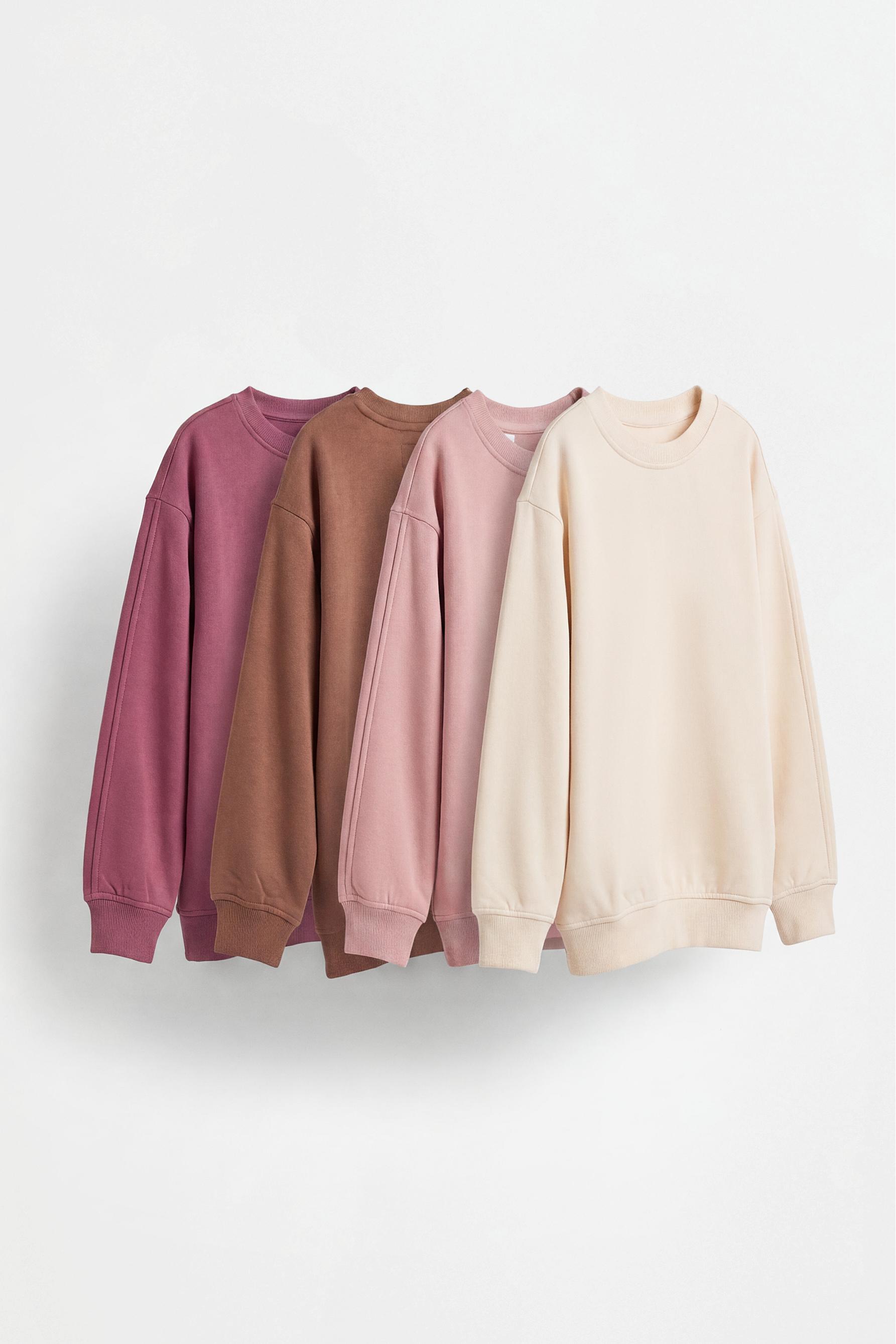 Pack of 4 plain sweatshirts — DUSTY PINK