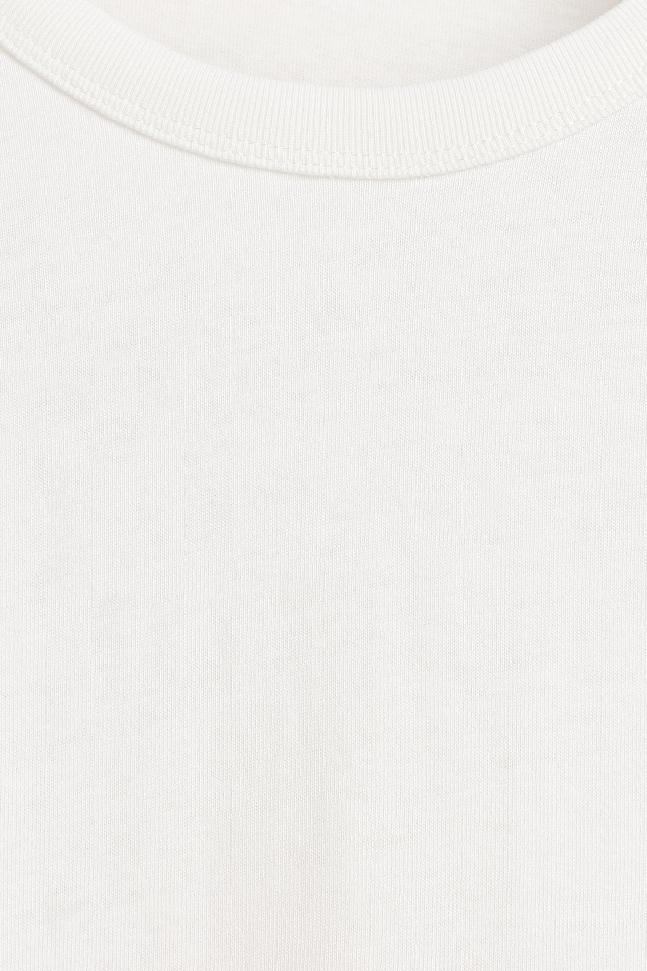 Medium-weight jersey long sleeve T-shirt — OFF WHITE