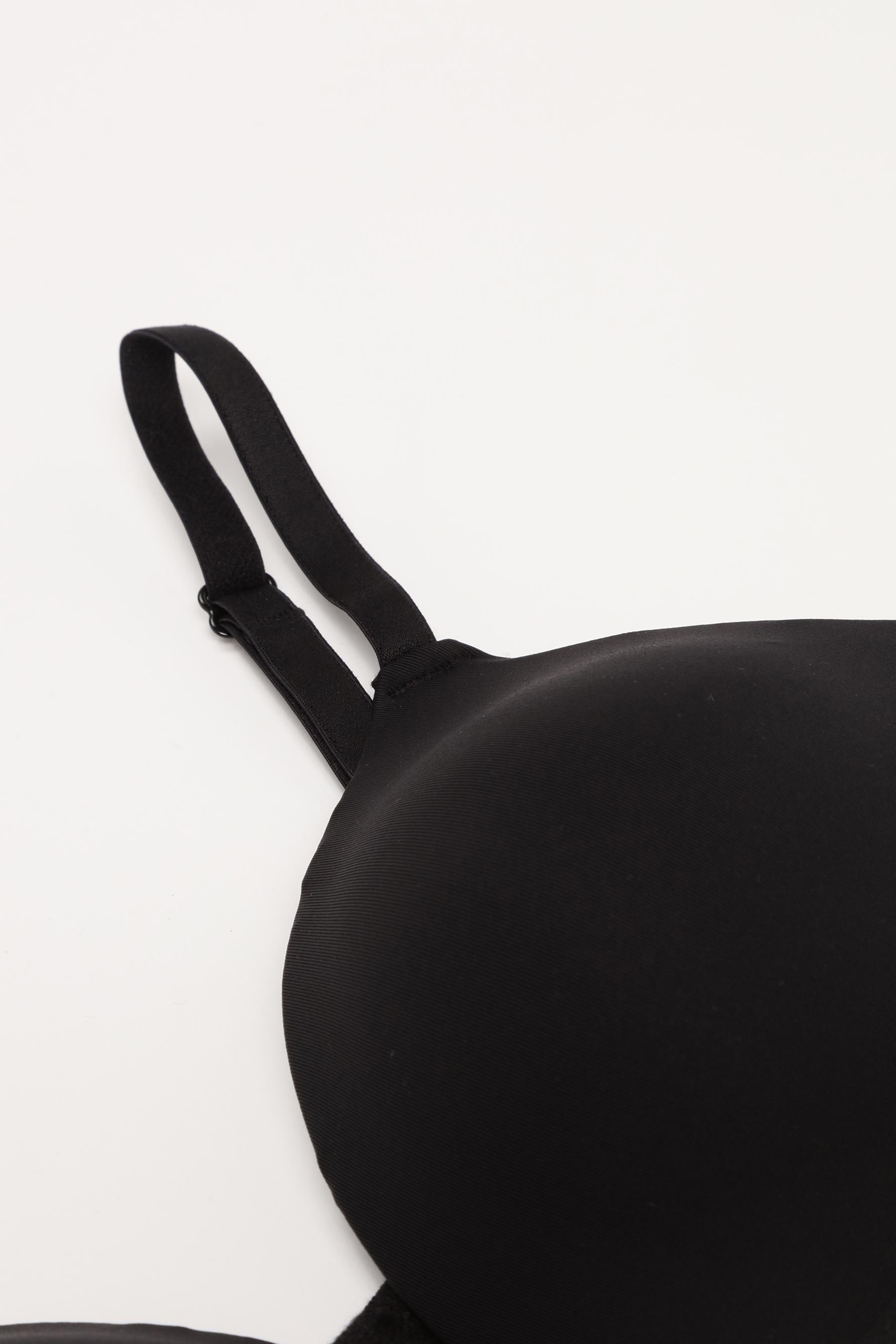 Microfibre classic pre-shaped bra — BLACK