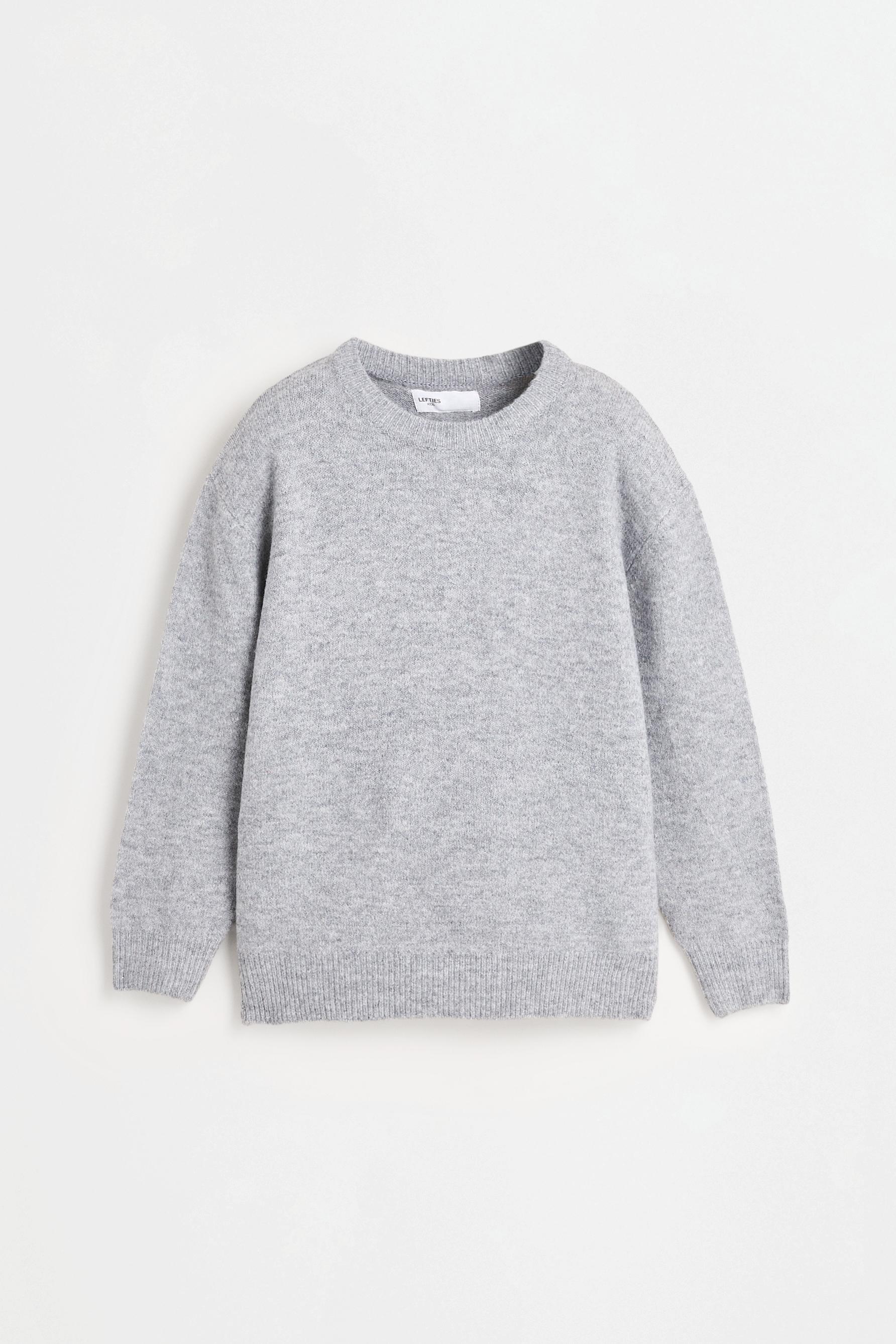 Fluffy knit sweater — GREY MARL