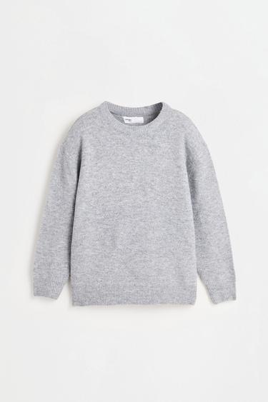 Fluffy knit sweater — GREY MARL 1