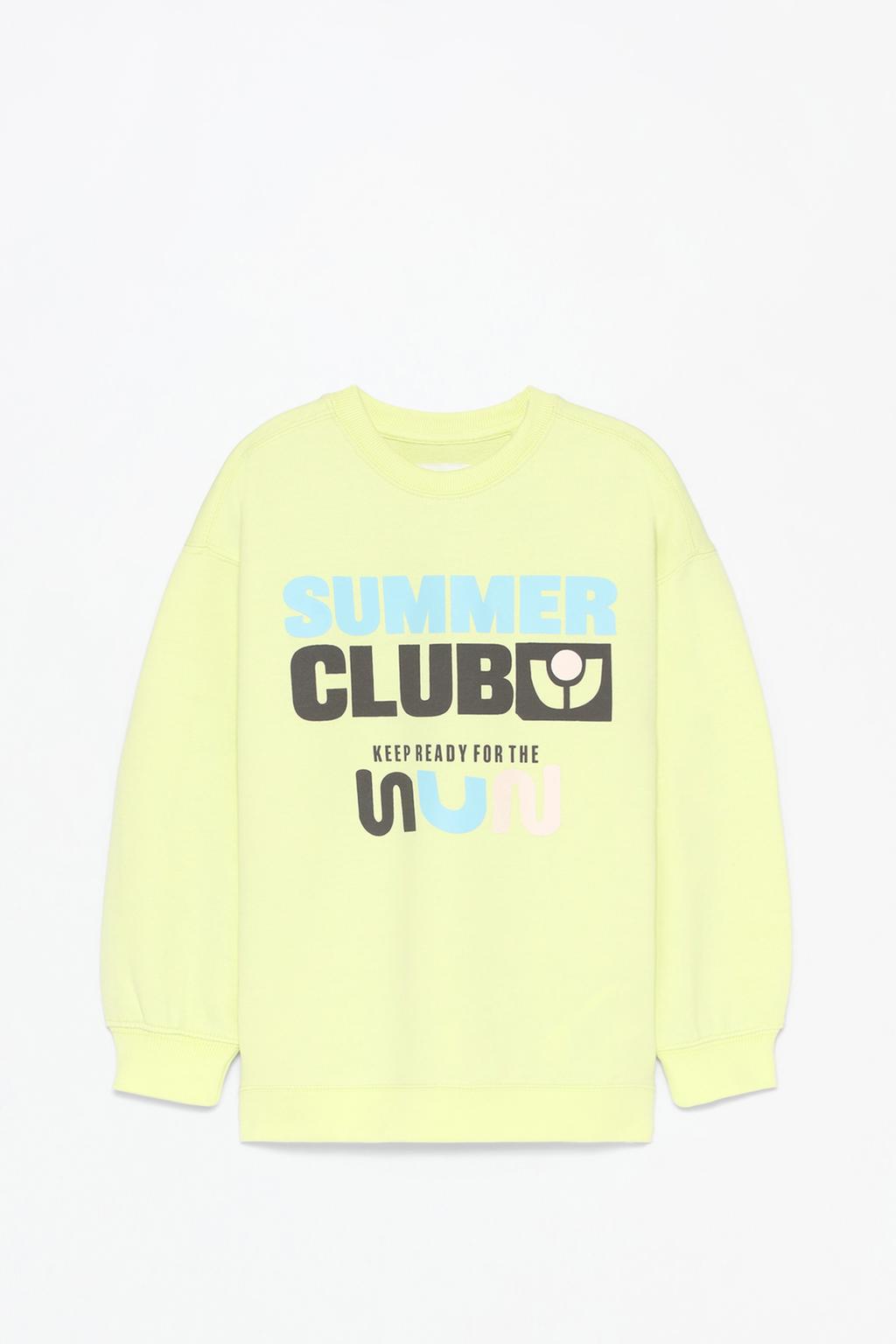 Printed plush sweatshirt