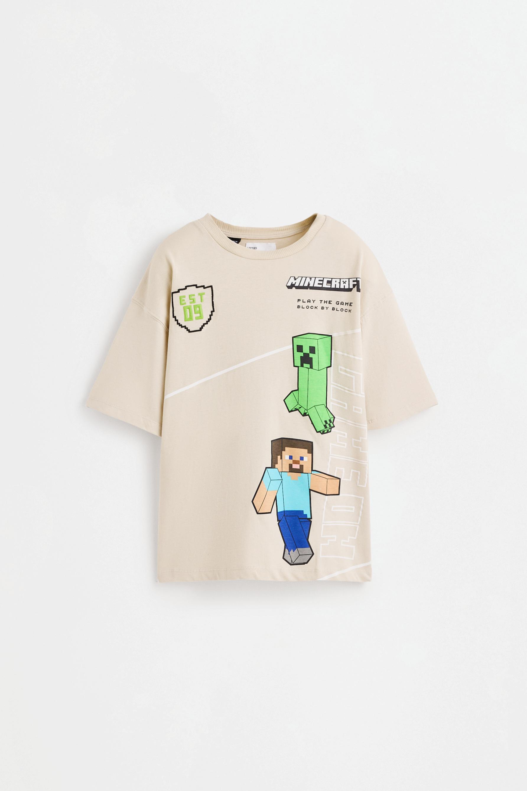 Minecraft embroidered T-shirt — OFF WHITE