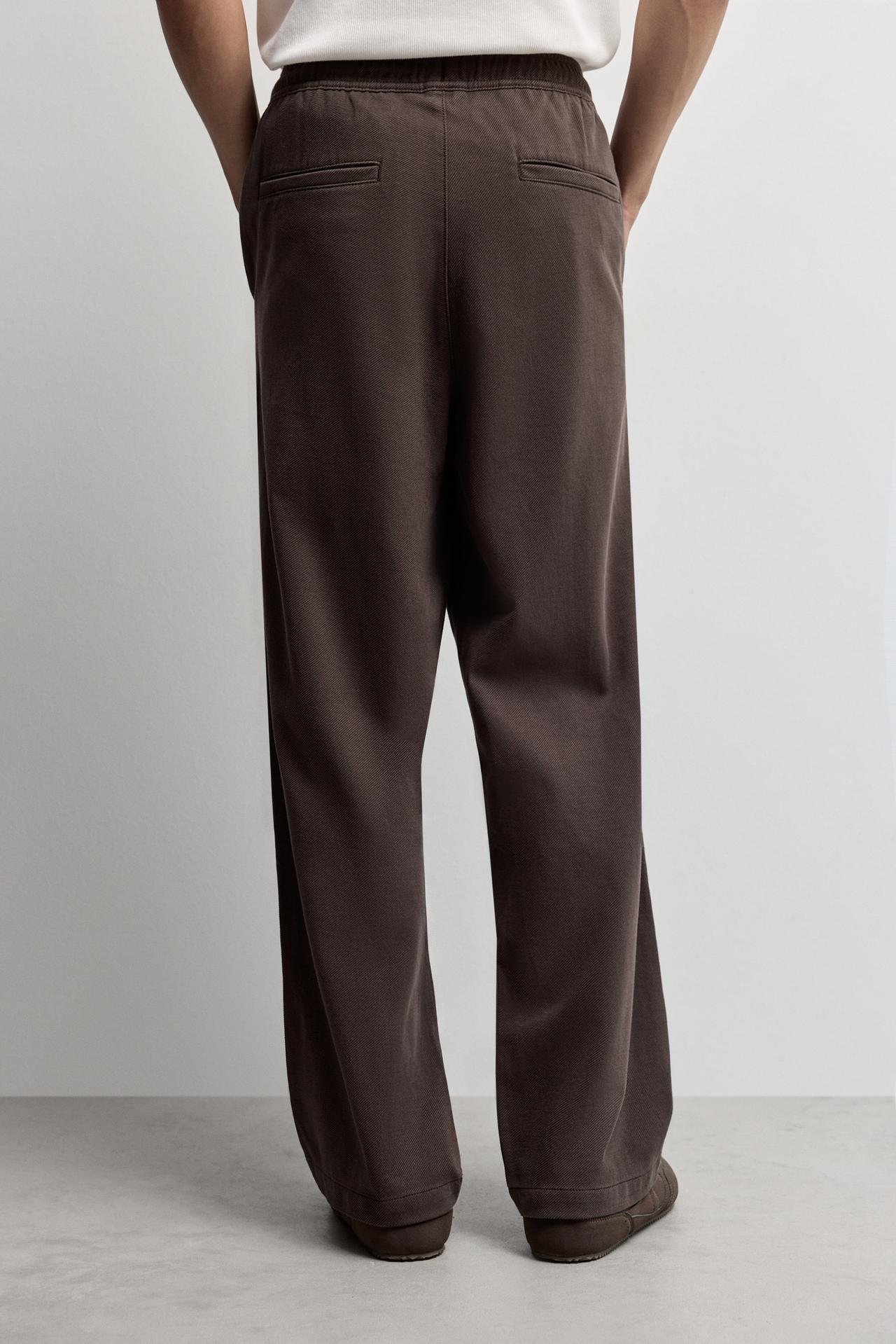 Wide-leg jogger trousers — CHOCOLATE