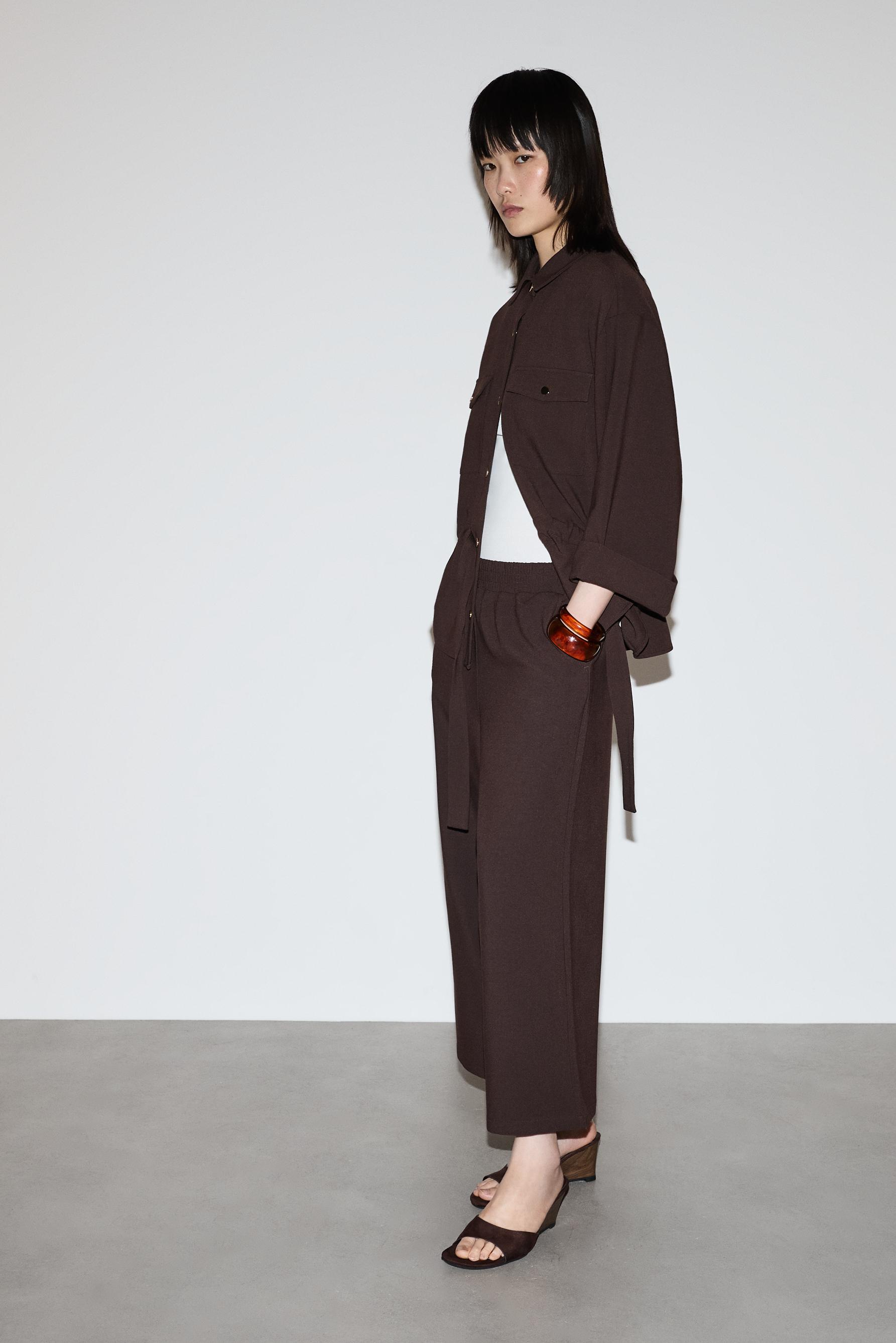 Culotte joggers — DARK BROWN