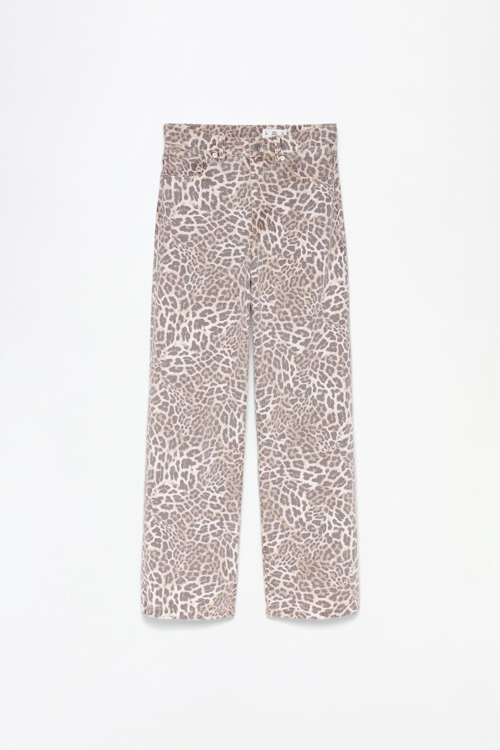 Galtza bakeroak, wide leg, animal print estanpatuarekin