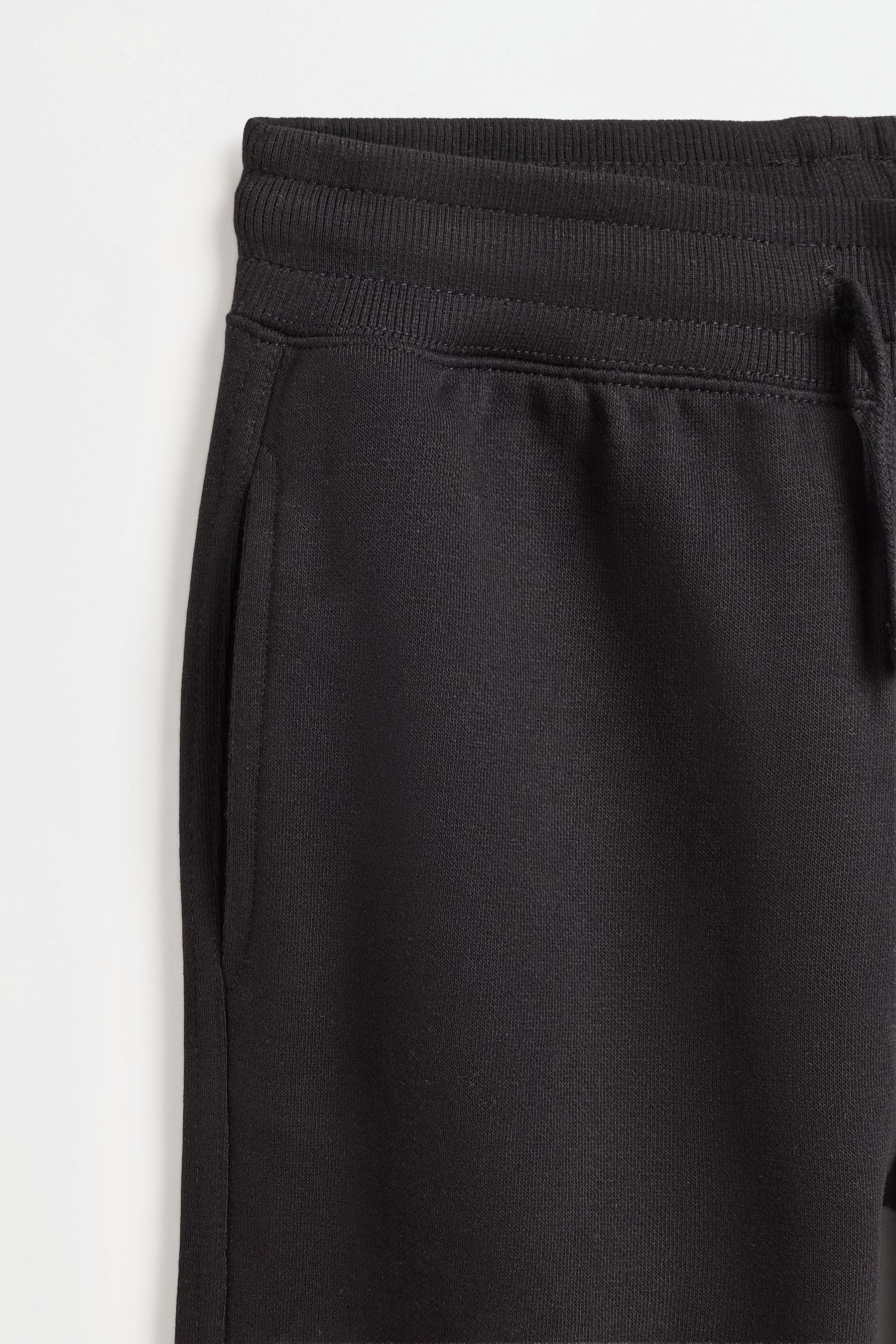 Plush trousers with seam detail — BLACK