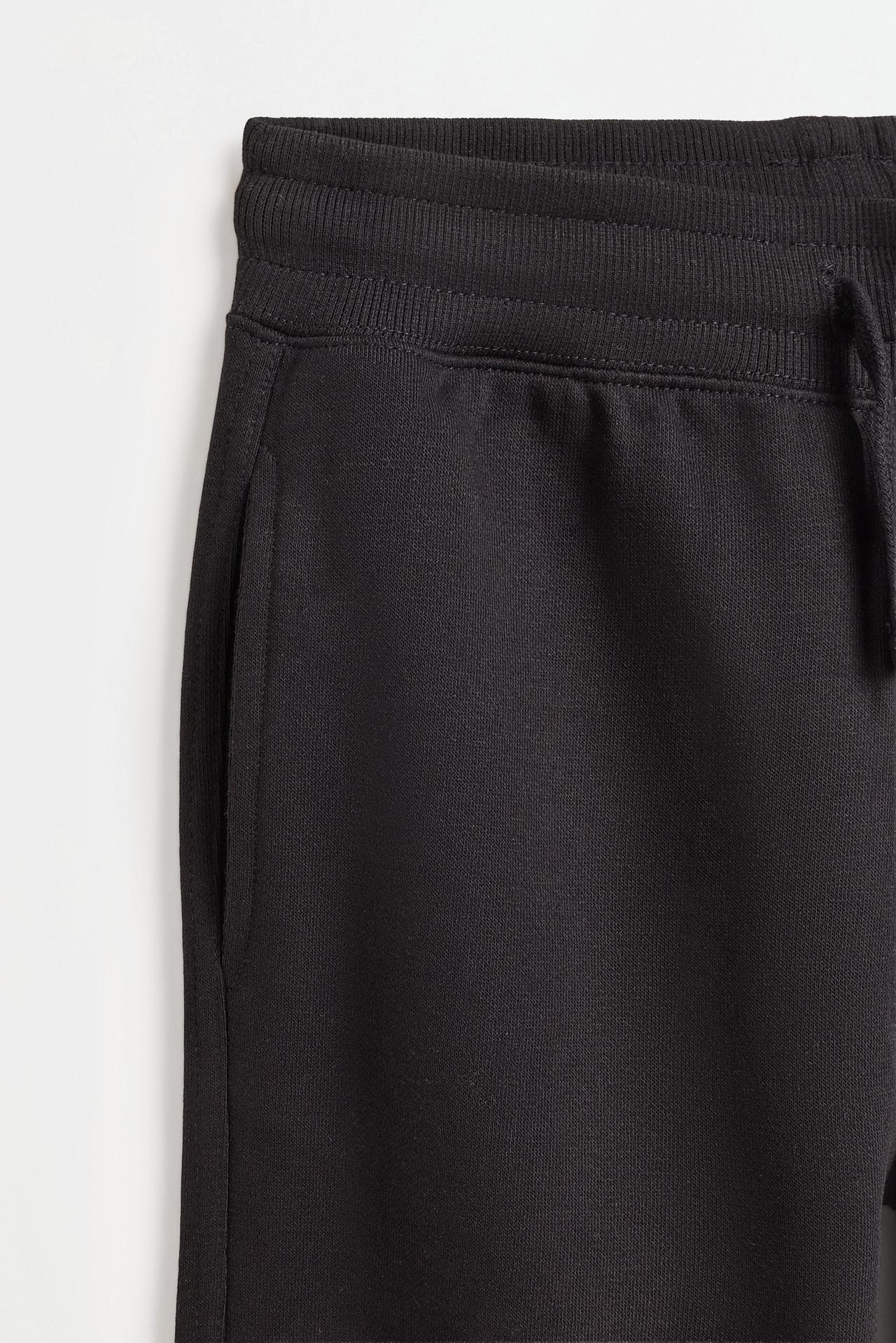Plush trousers with seam detail — BLACK