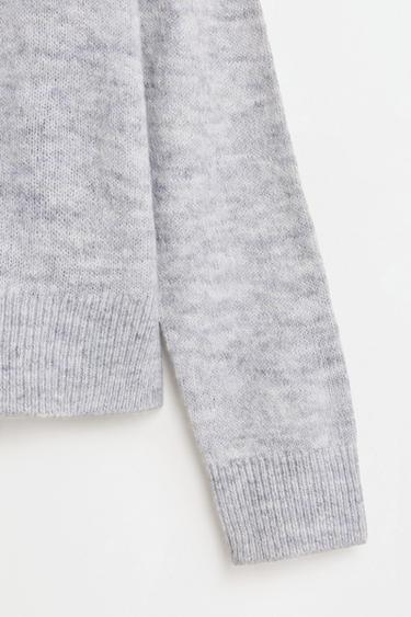 Fluffy knit sweater — PEARL MARL 4