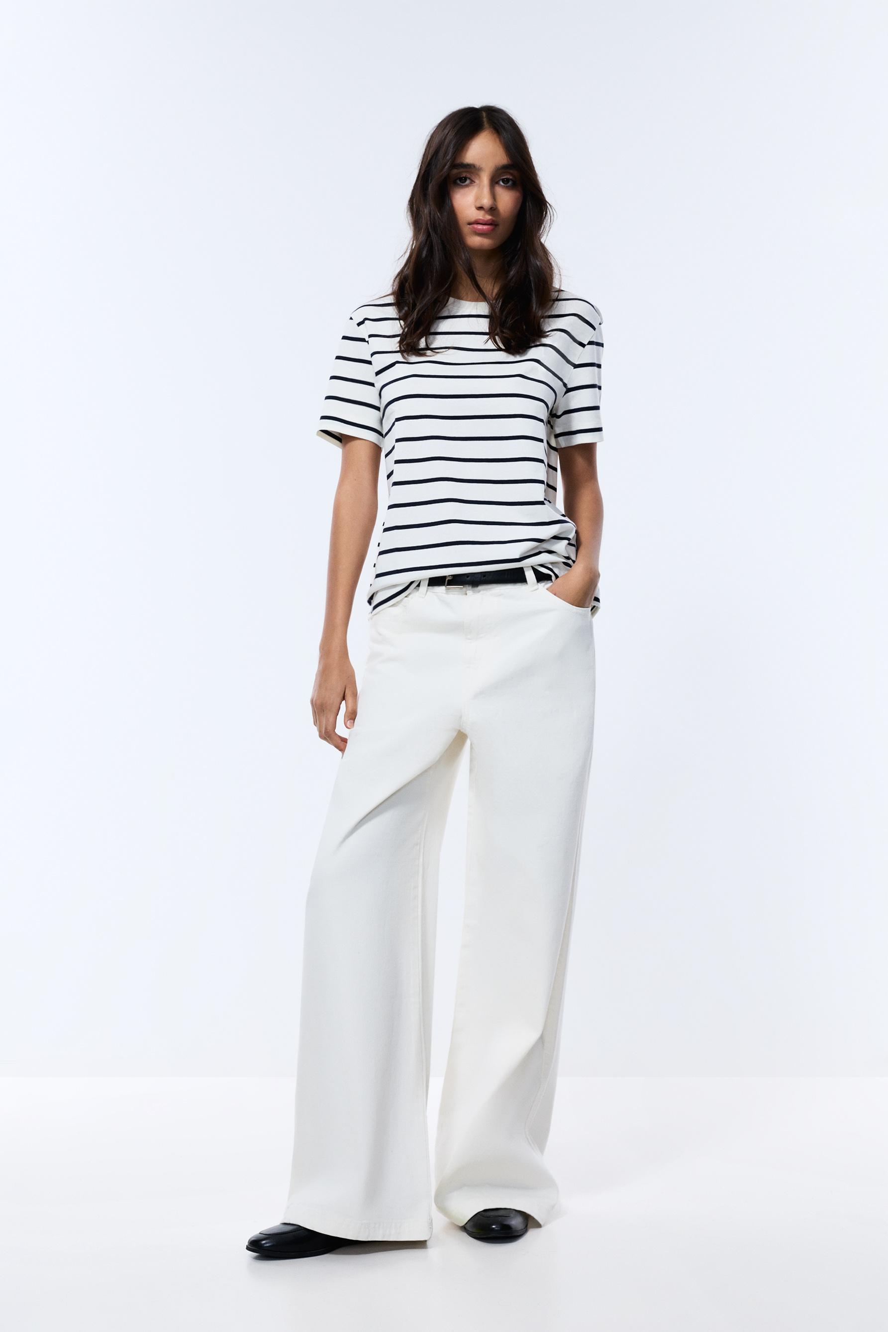 Basic round neck T-shirt — STRIPED