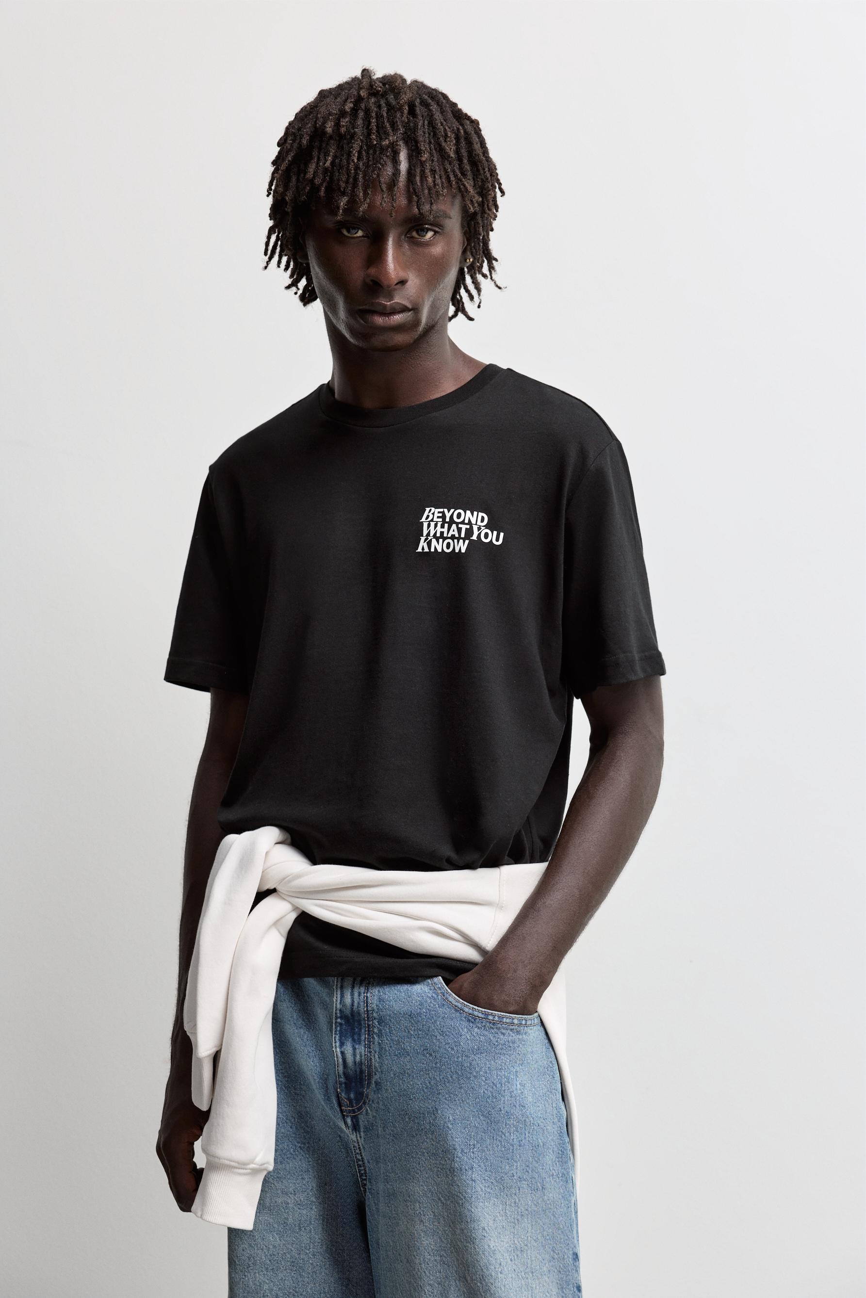 Printed T-shirt — BLACK