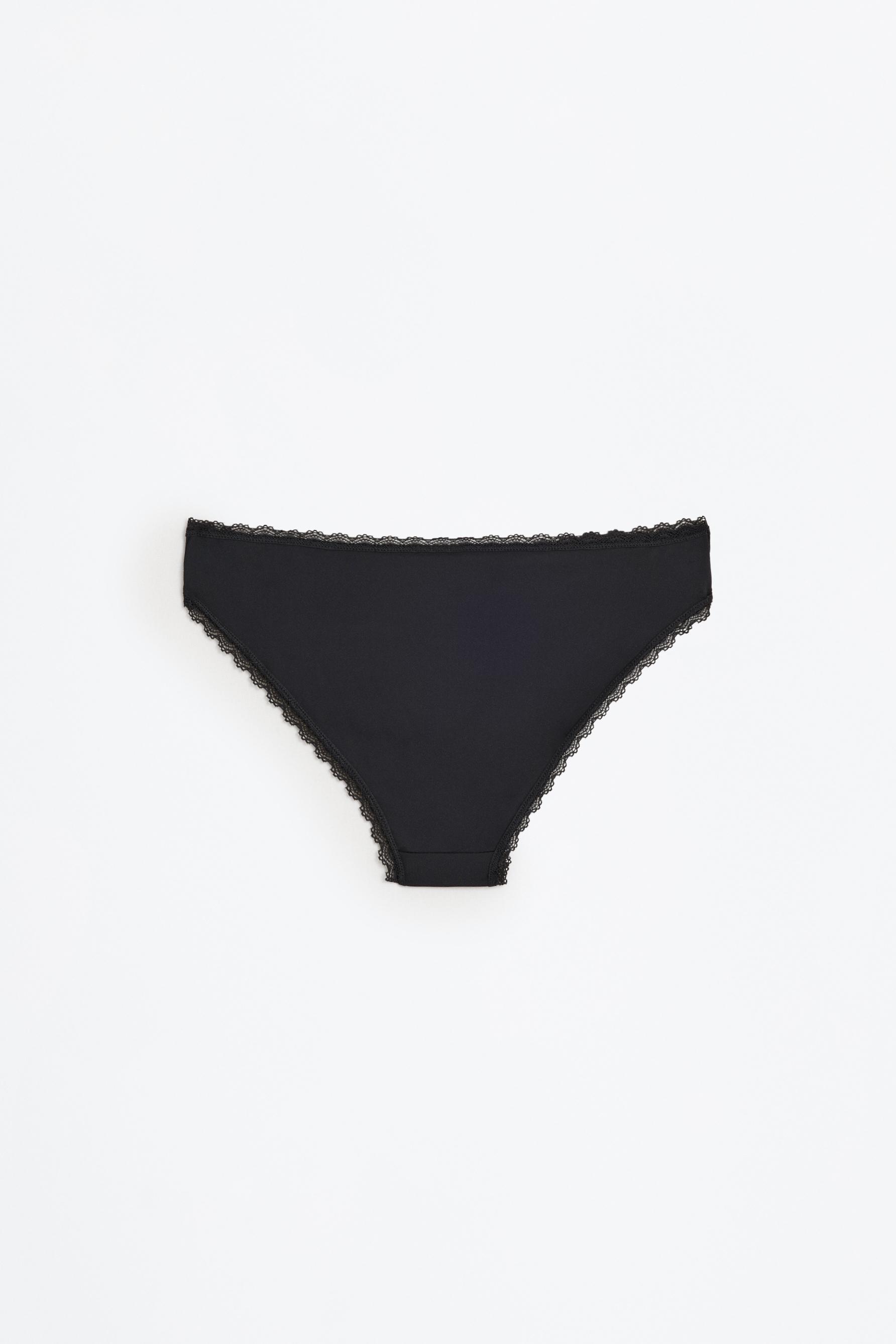 Pack of 3 pairs of classic microfibre briefs — BLACK