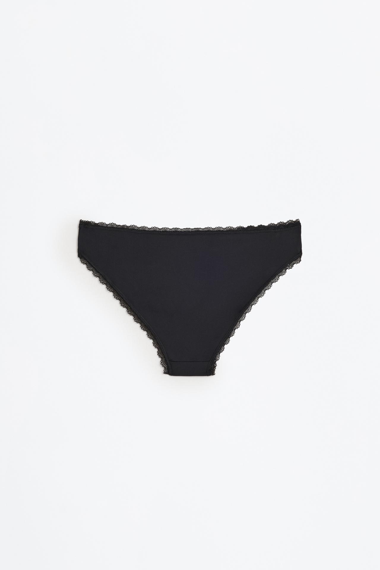 Pack of 3 pairs of classic microfibre briefs — BLACK