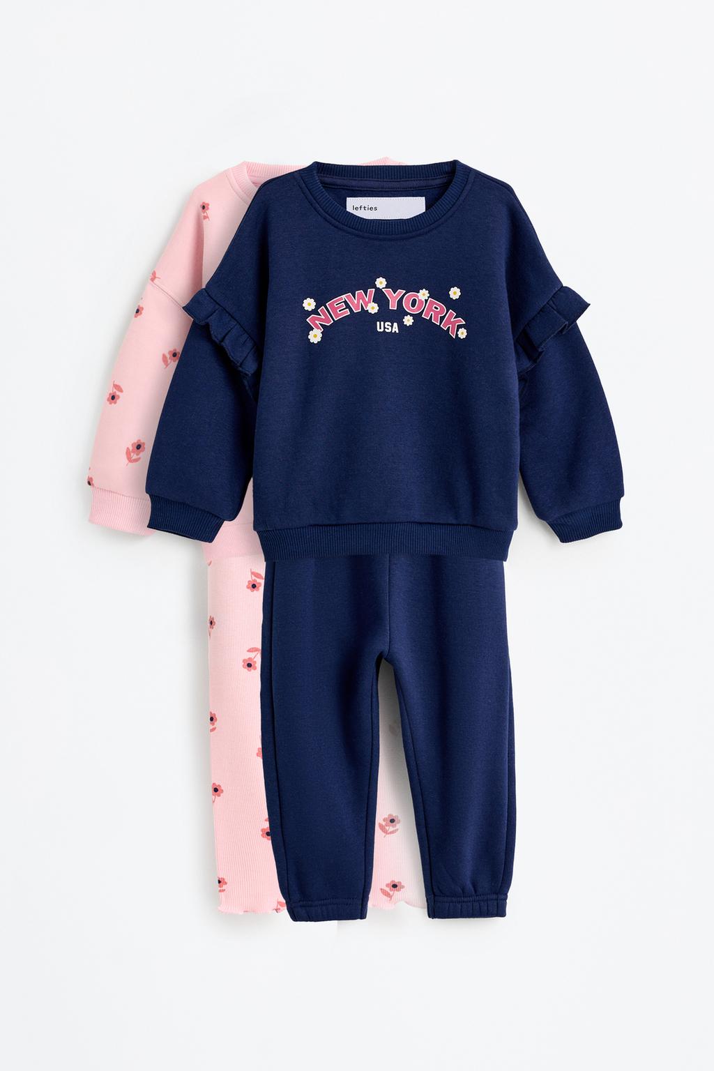 2-pack of sweatshirt and trousers co-ords