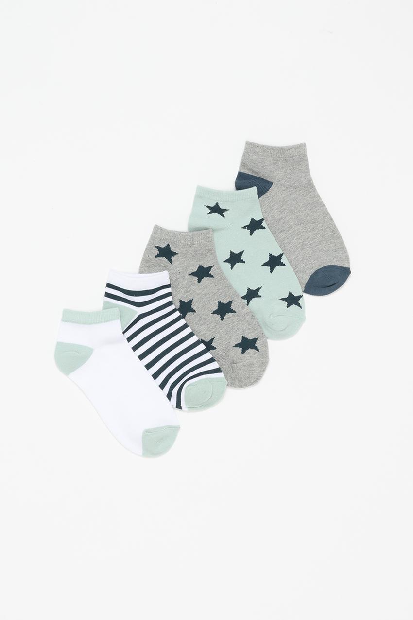 Conjunto de pares de meias curtas com estrelas Ténis CALÇADO