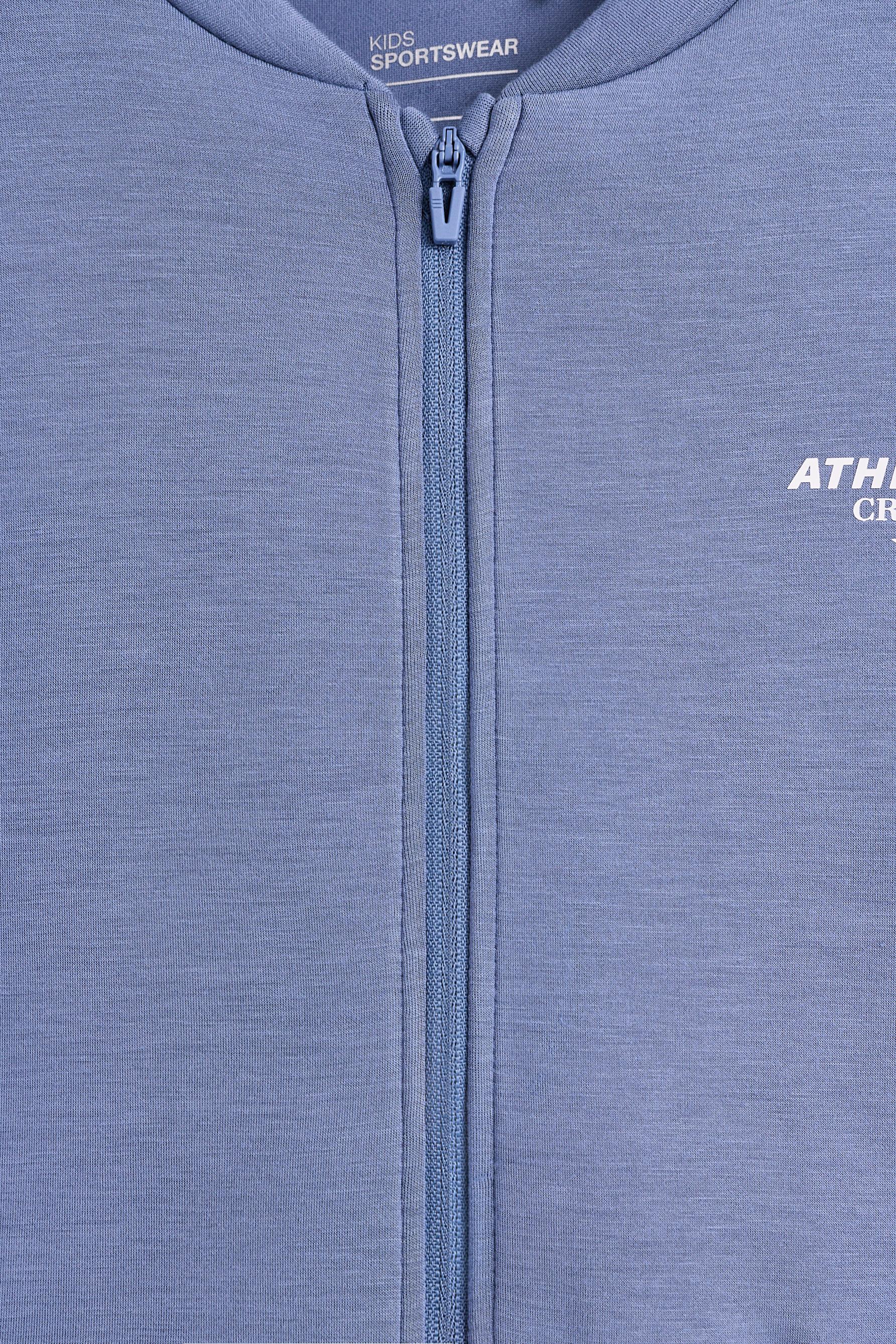 Zip-up sports sweatshirt — PETROL BLUE