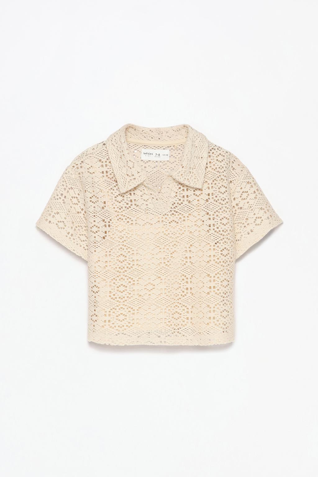 Crochet polo shirt