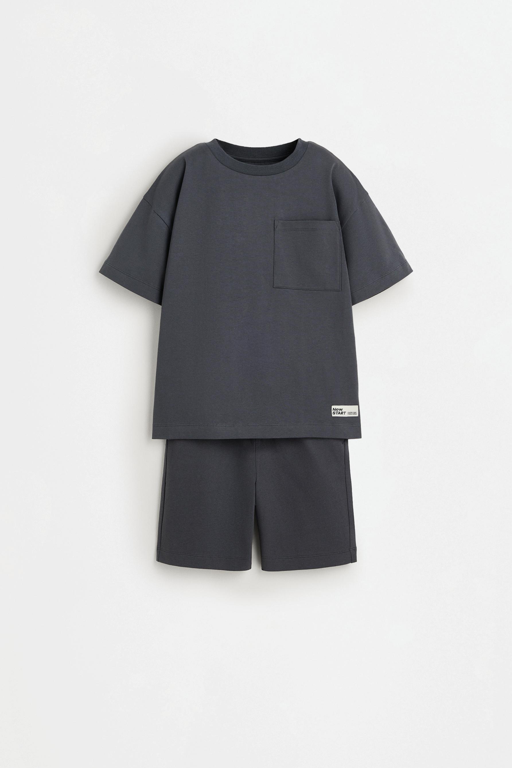 100% Cotton Regular Co-ord — TAUPE GREY