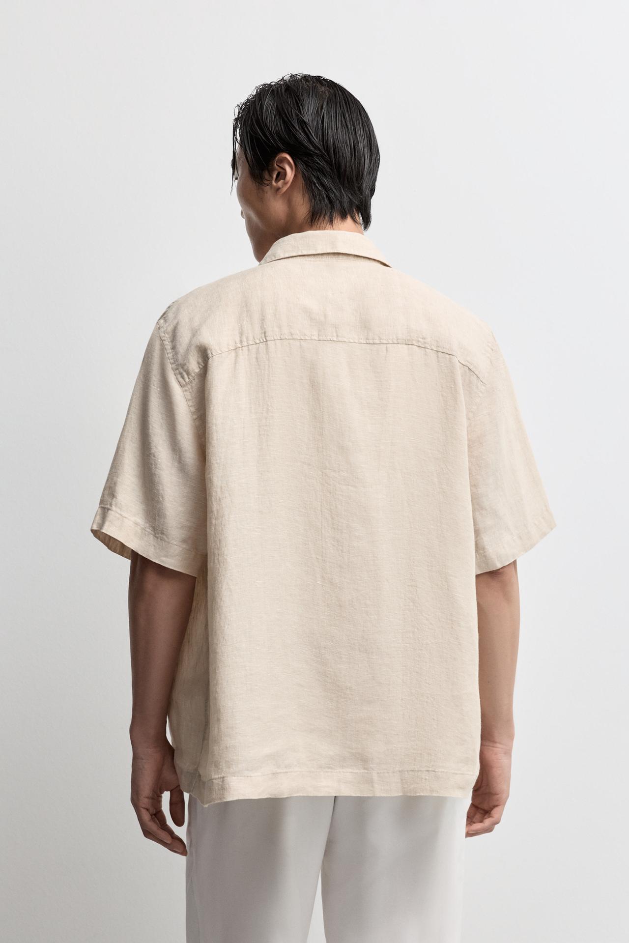 100% linen shirt — SAND