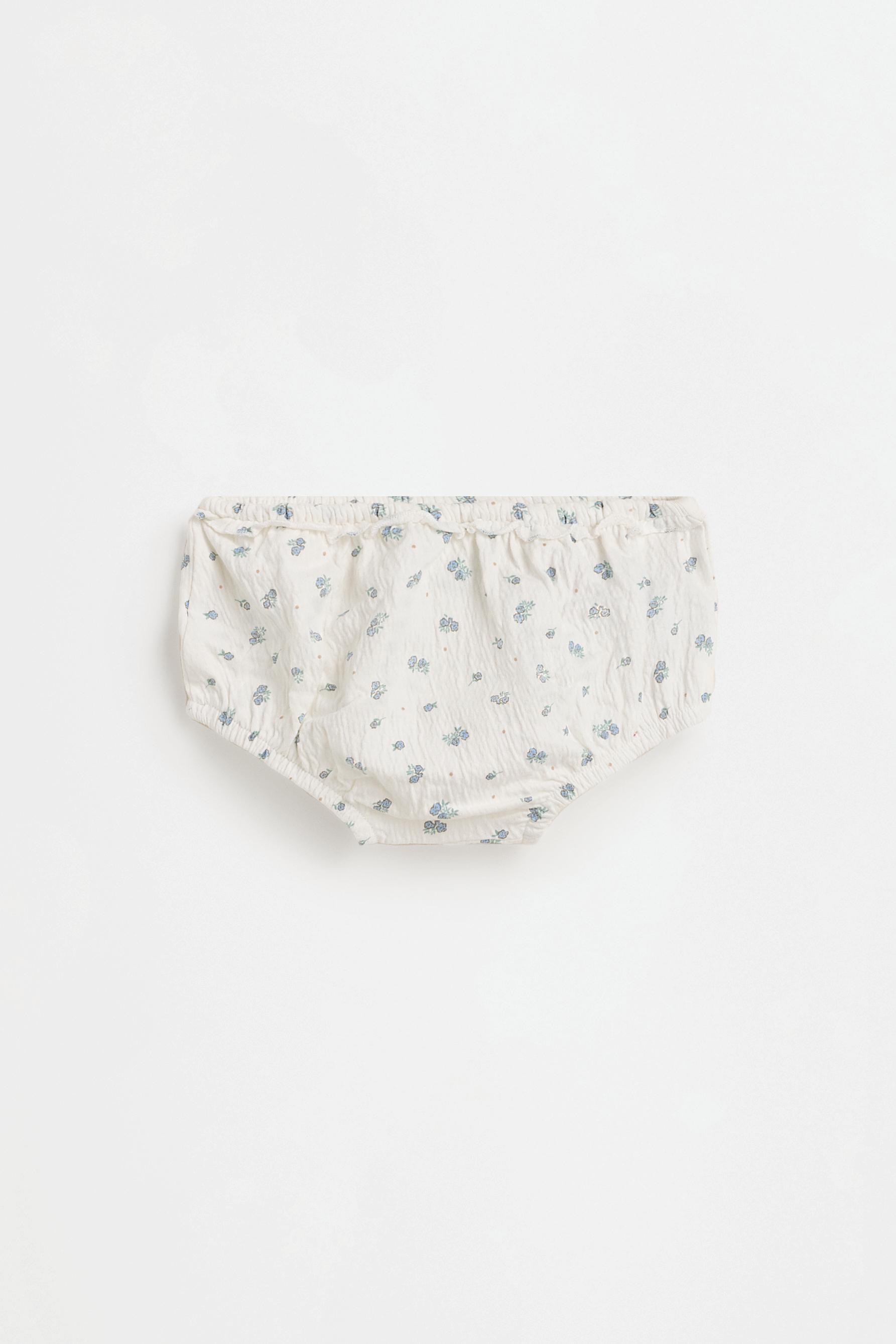 Crepe dress and bloomer set — WHITE