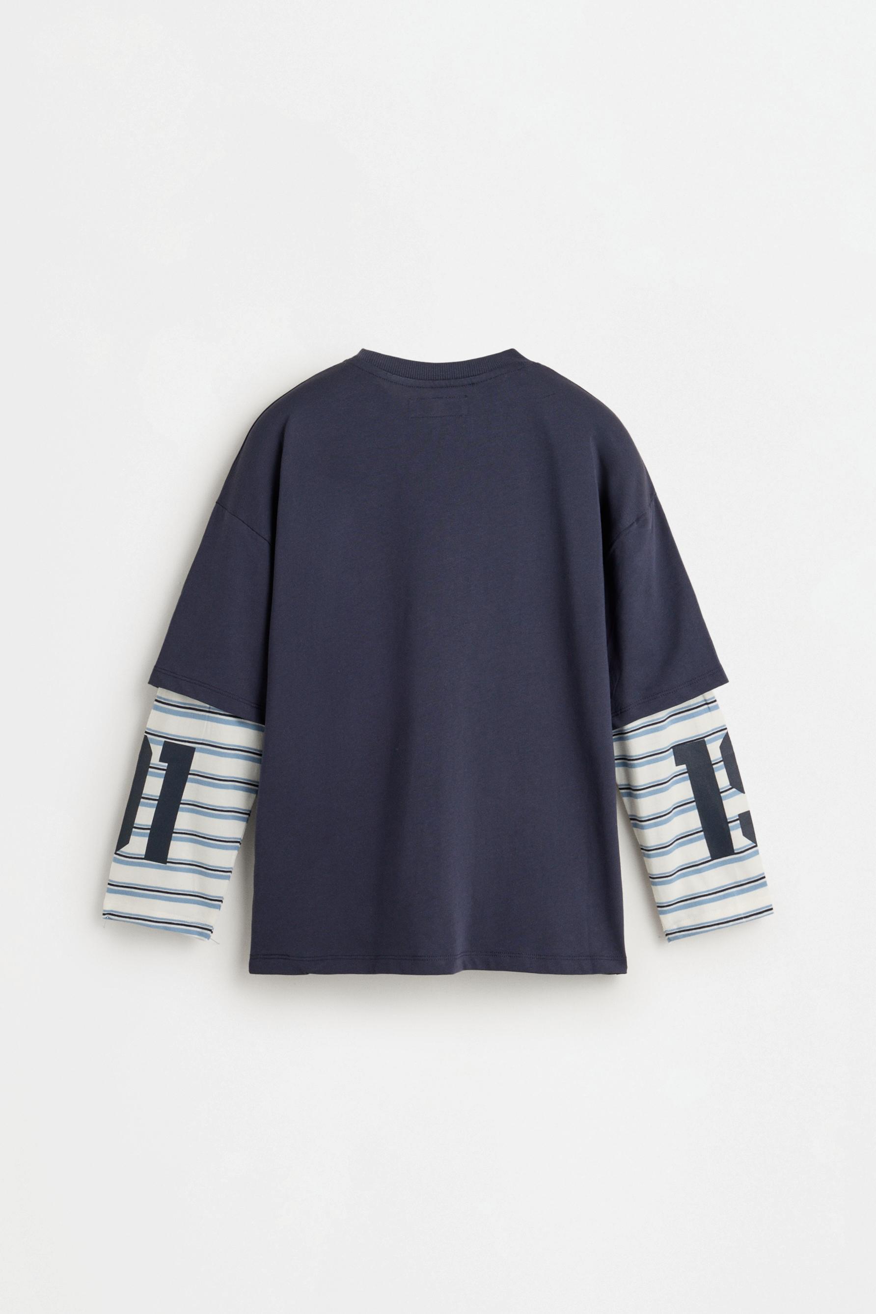 SONIC™ | SEGA layered sleeve T-shirt — NAVY