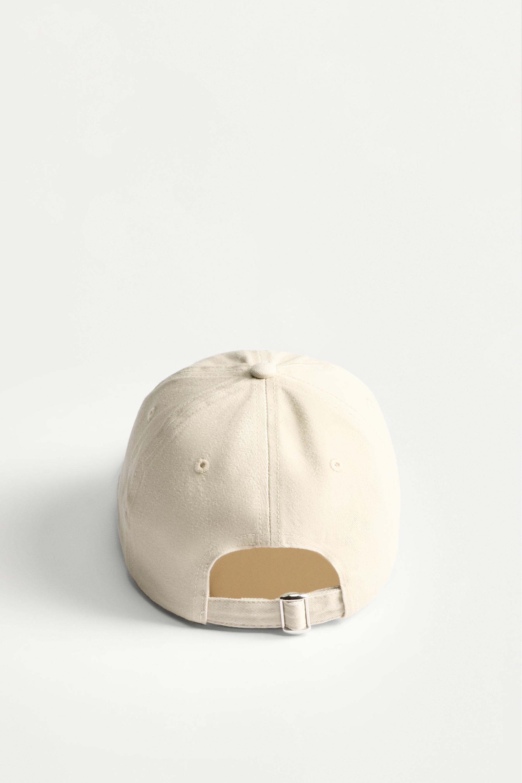 Faded-effect embroidered cap — SAND MARL