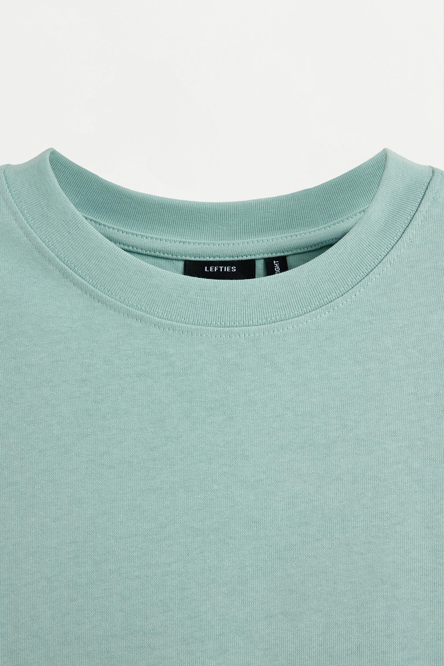 Boxy medium weight T-shirt — PALE TURQUOISE