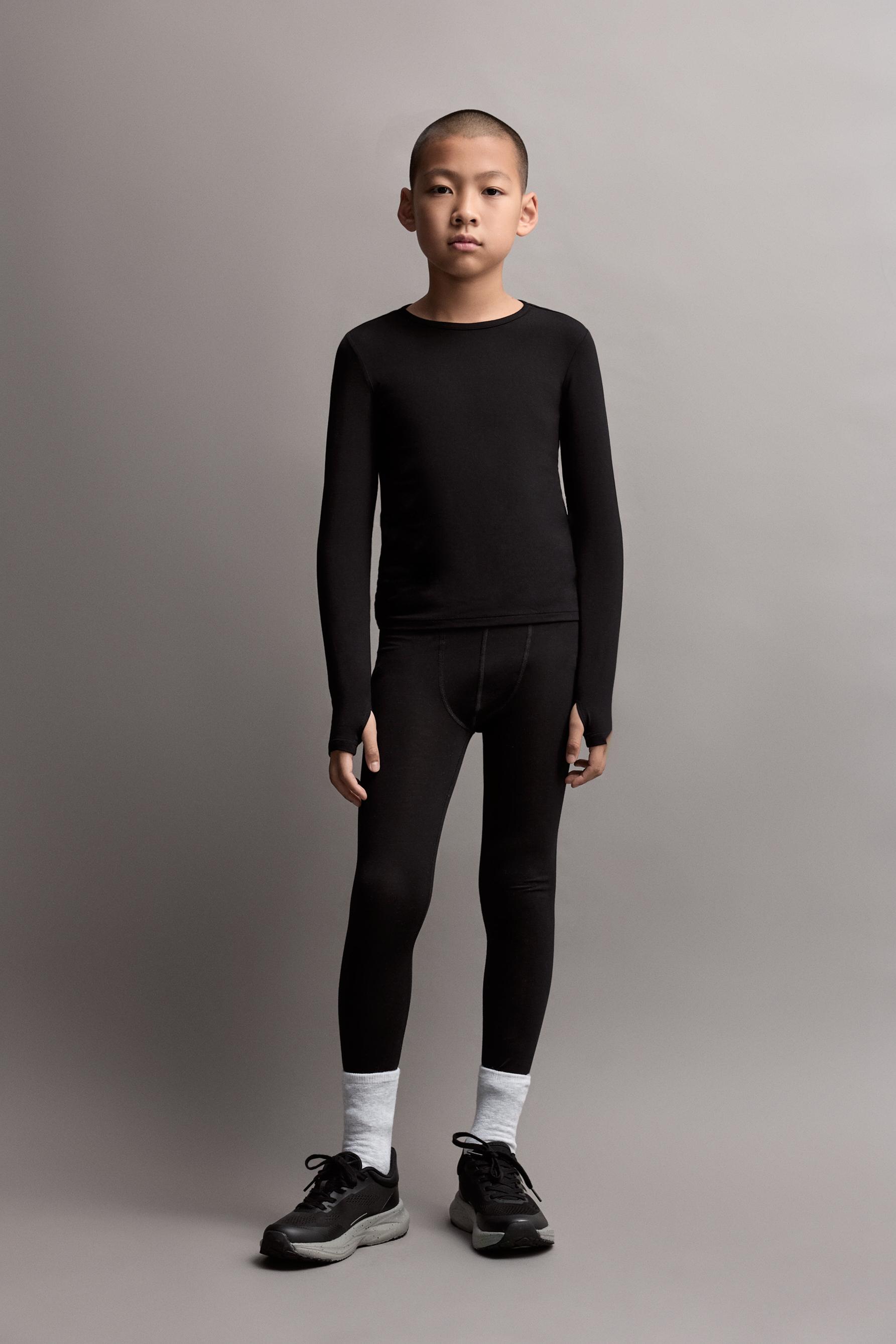 LIGHTWEIGHT thermal comfort leggings — BLACK