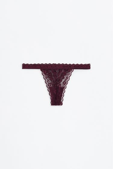 2-pack of lace thongs — BURGUNDY 7