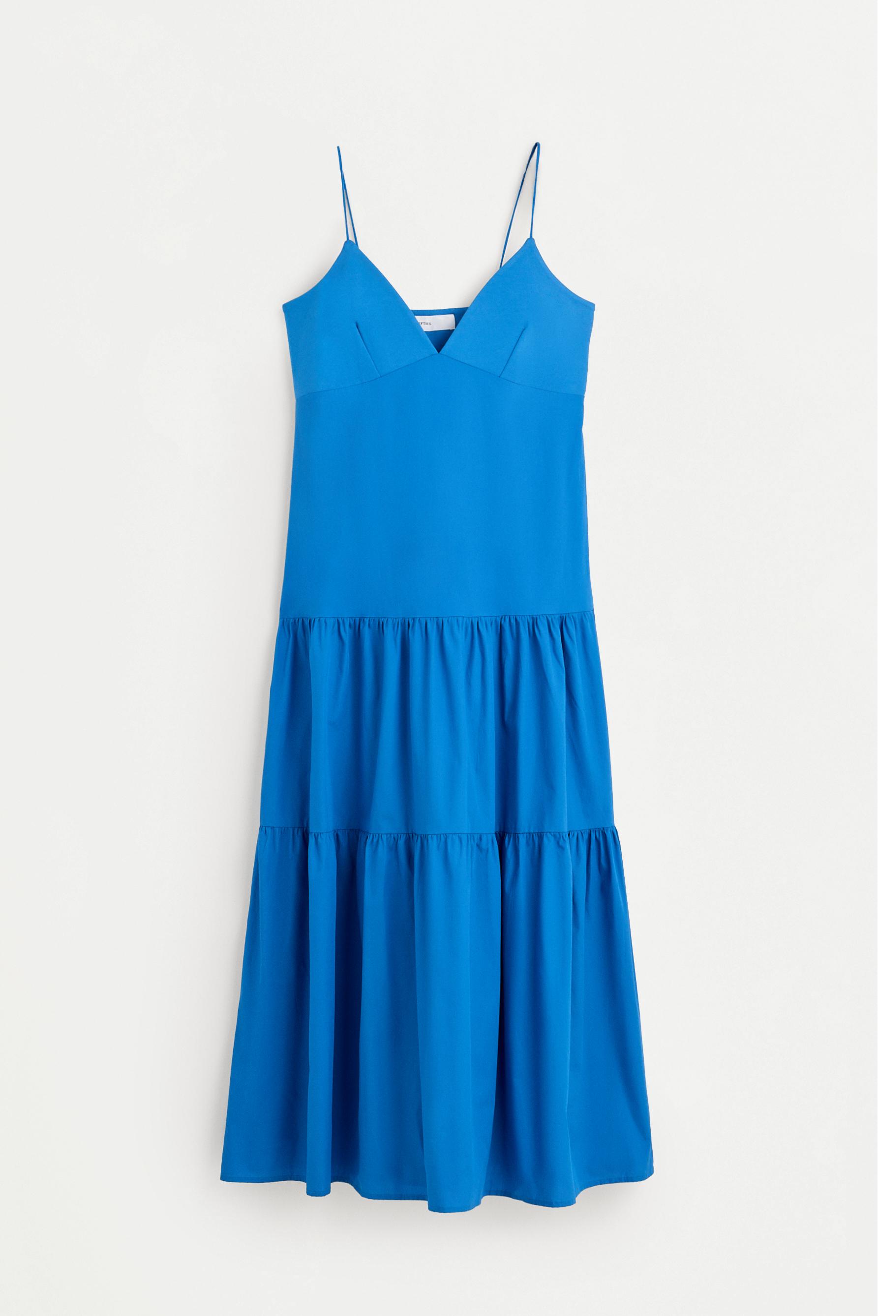 Midi dress with straps — DEEP BLUE