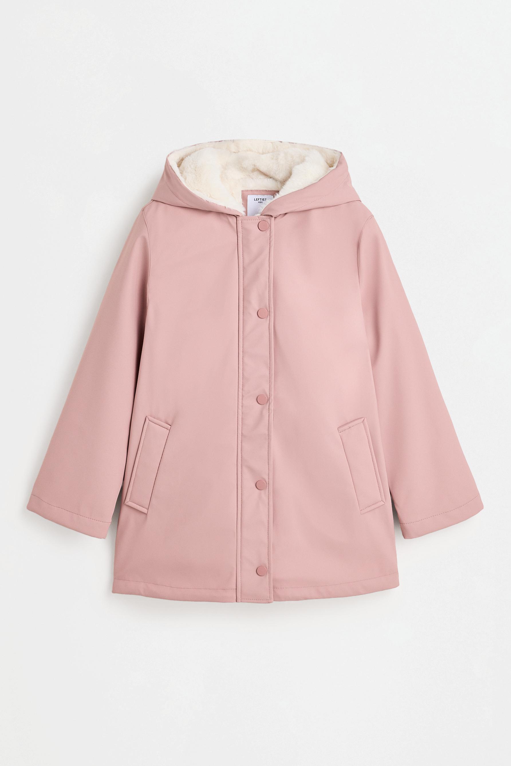 Long lightweight rubberized parka — PINK