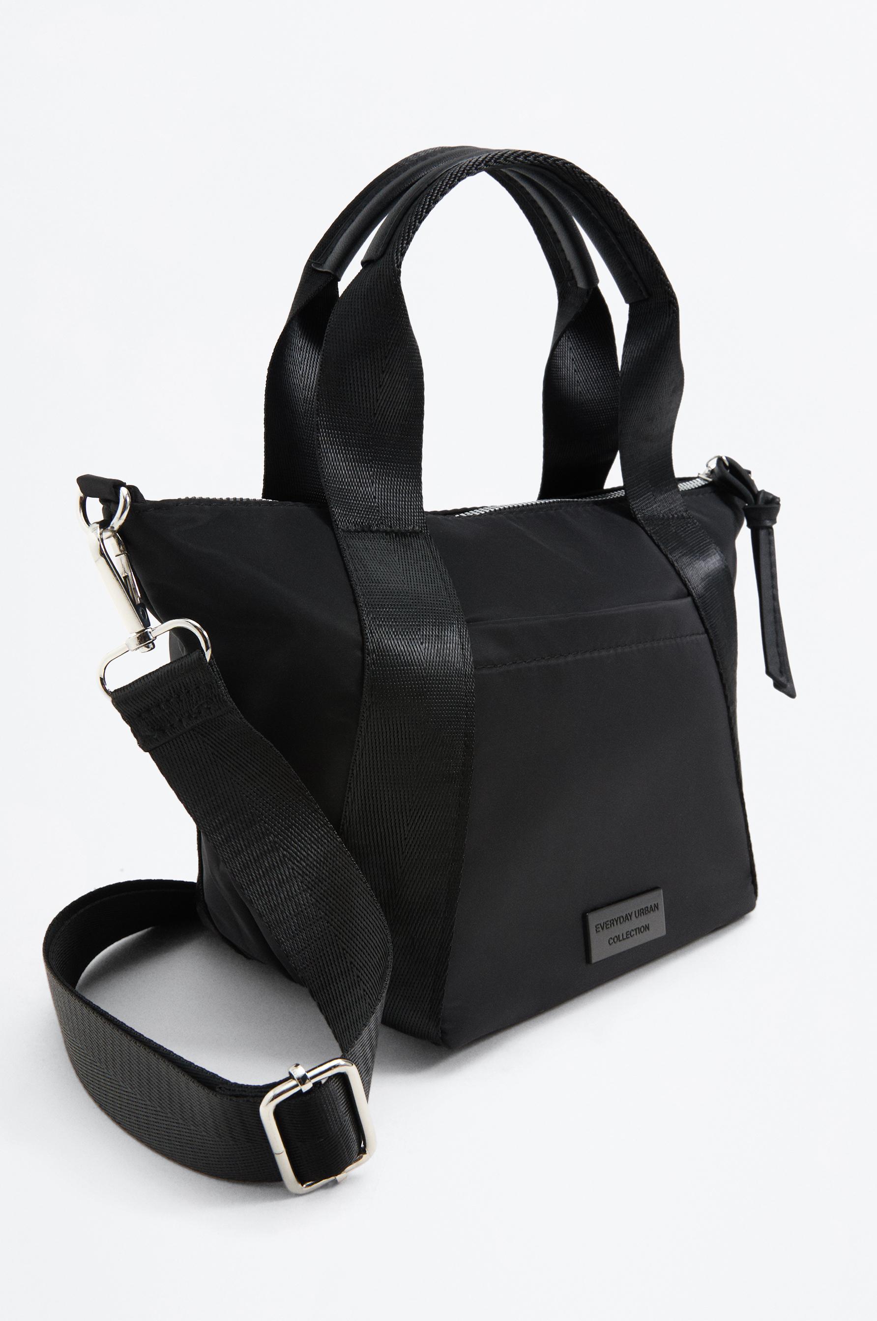Small nylon crossbody bag — BLACK