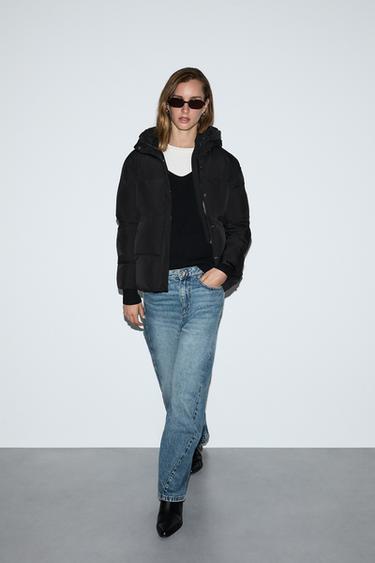 Hooded puffer jacket — BLACK 5