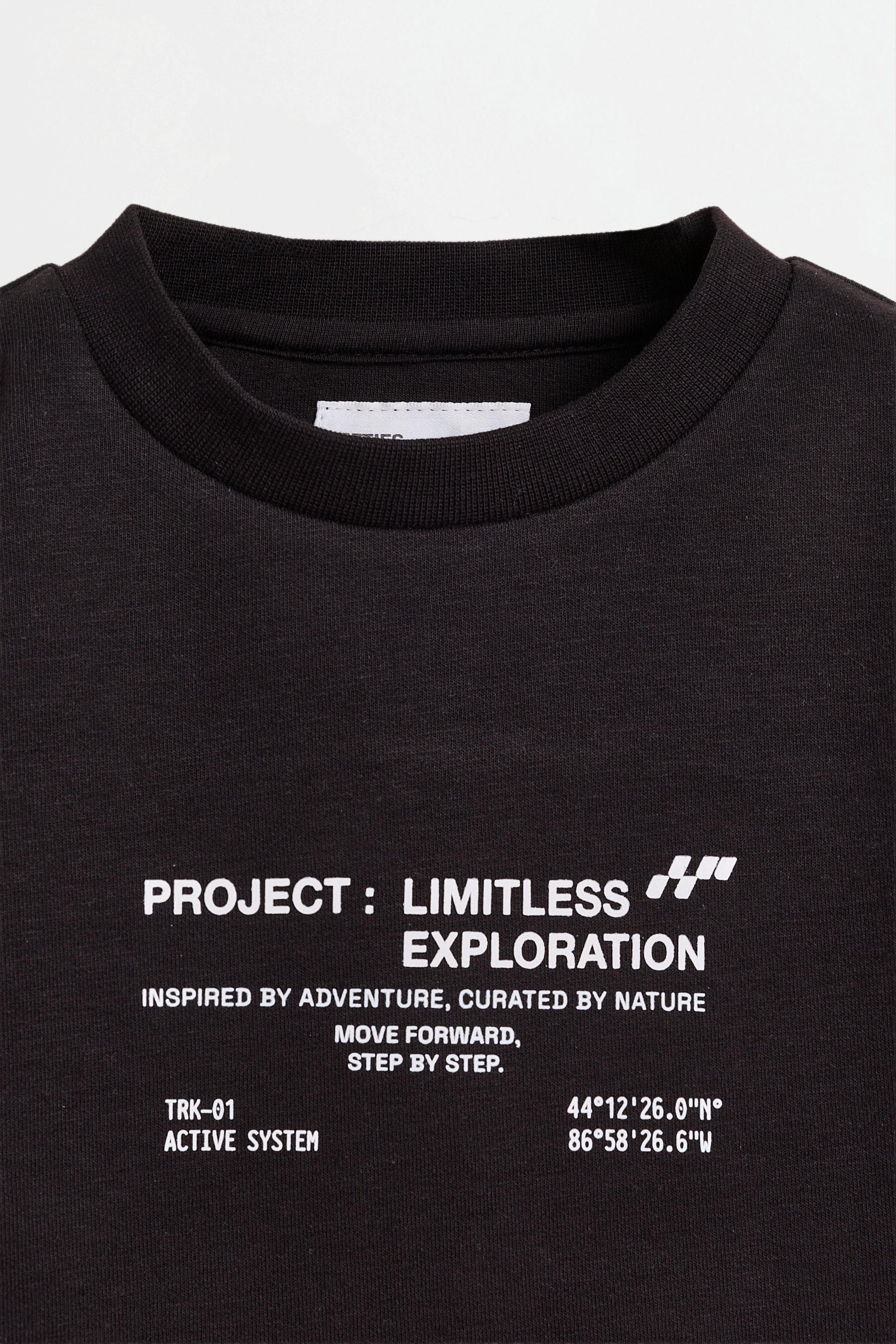 Interlock print sweatshirt — BLACK