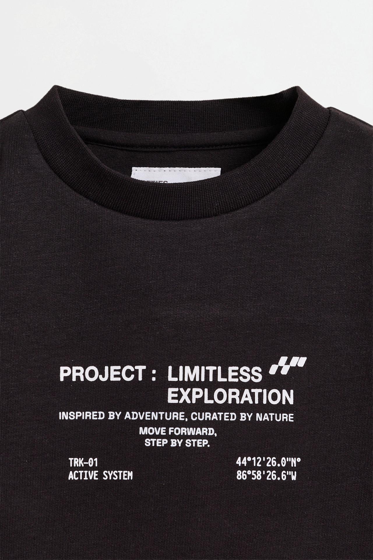 Interlock print sweatshirt — BLACK