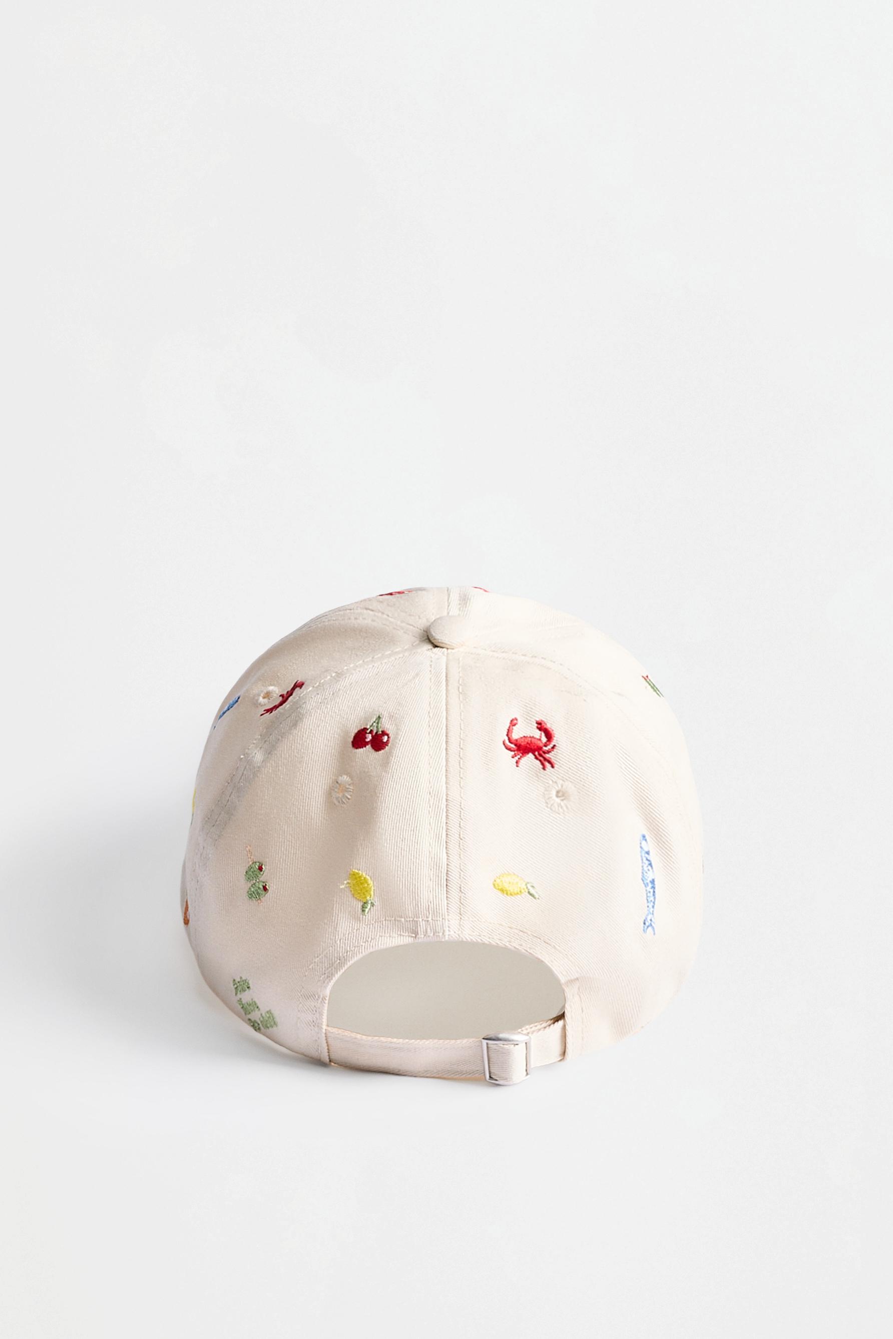 Snack embroidery cap — MEDIUM ECRU