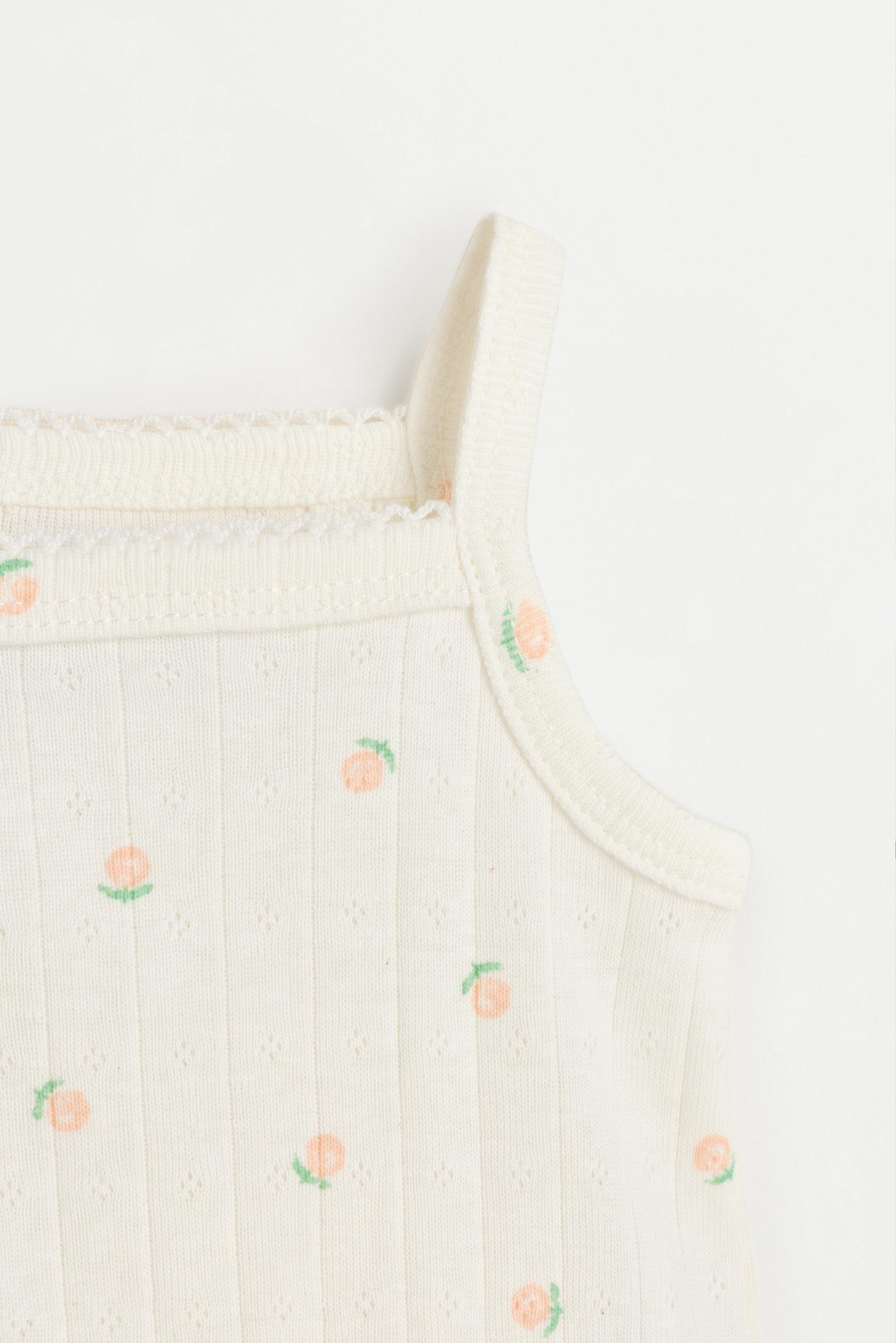 Pack of 2 pointelle strappy bodysuits — LIGHT ORANGE
