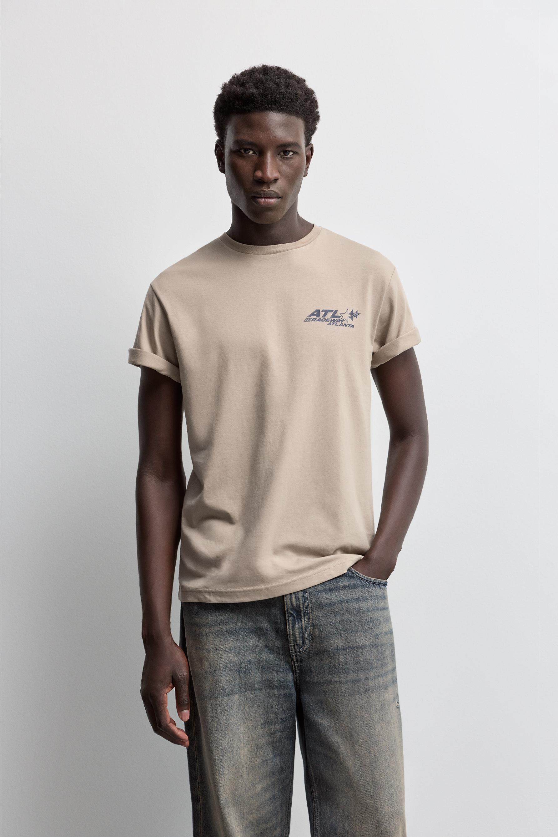 3-pack of printed T-shirts — BROWN