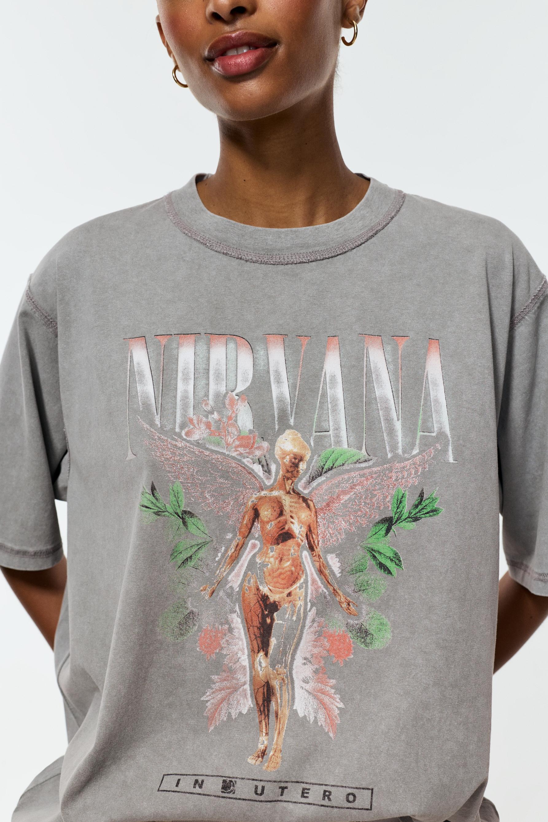 Oversize Nirvana T-shirt — ANTHRACITE GREY