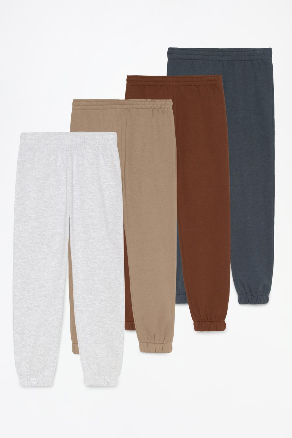 Pack of 4 basic plush trousers