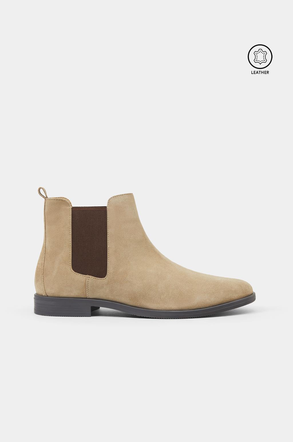 Leather ankle boots