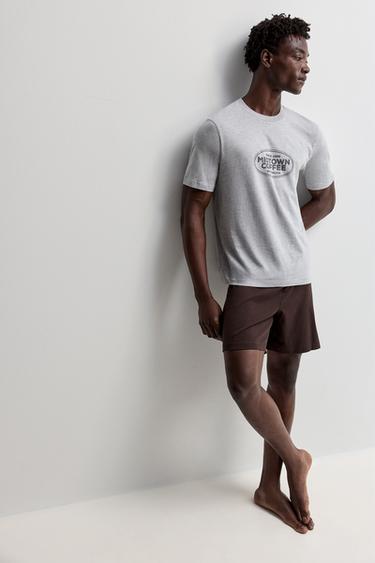 Short printed pyjamas — GREY MARL 5