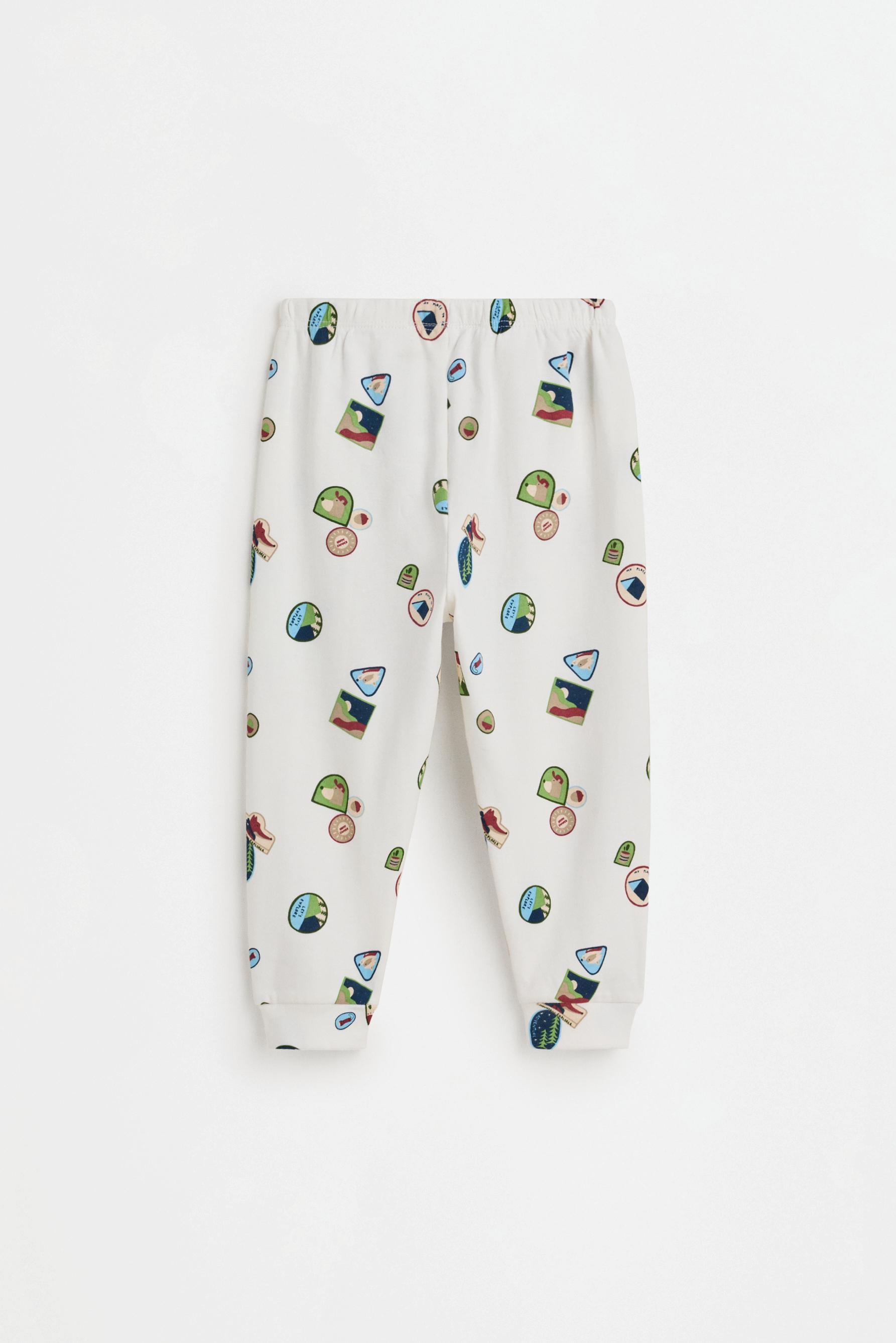 Long printed pyjamas — ECRU