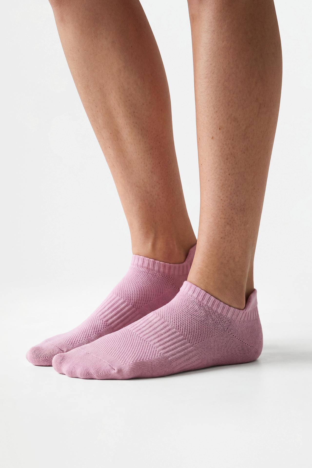 Sports ankle socks (5-pack) — MAUVE PINK