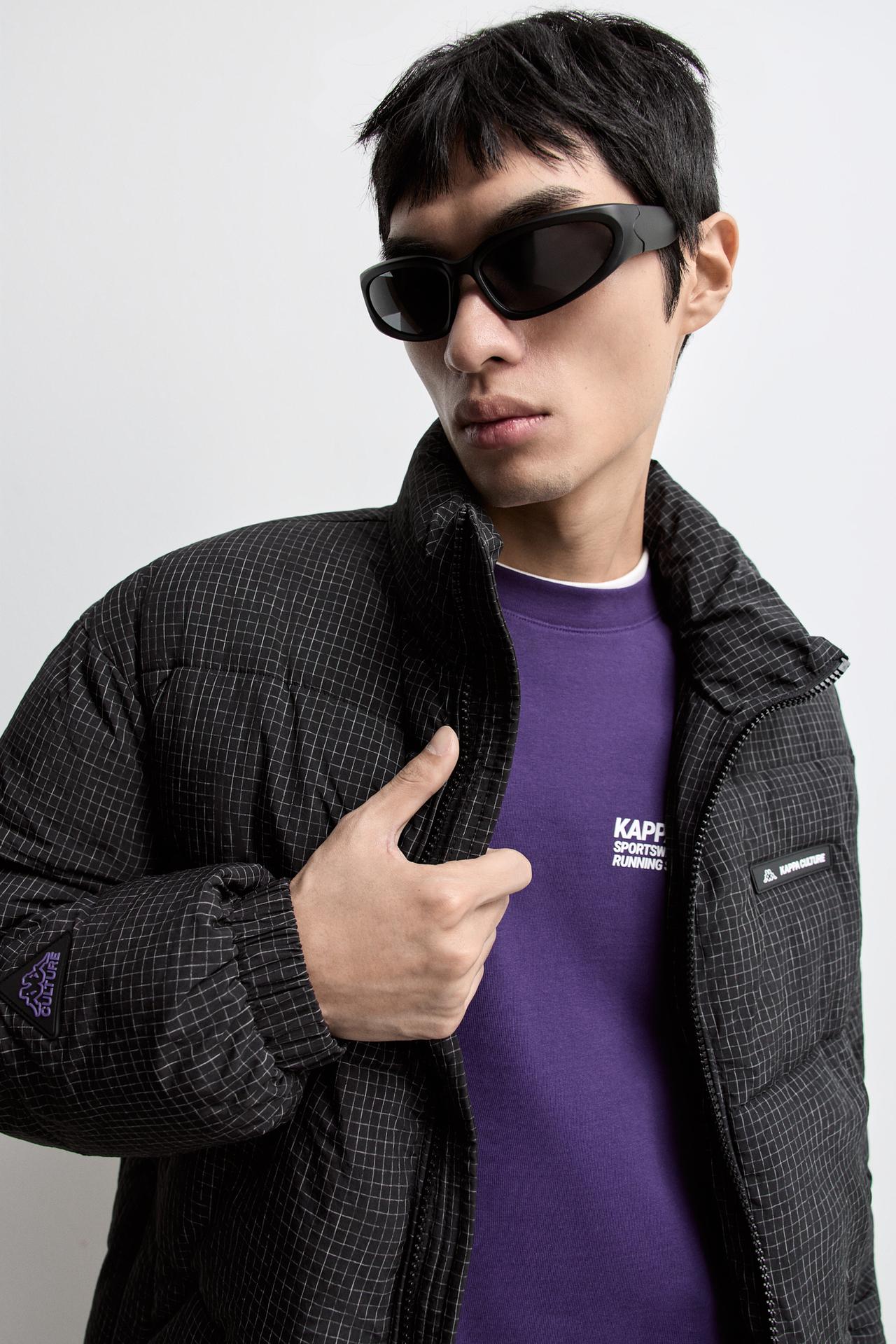 Kappa Culture x Lefties quilted jacket — ANTHRACITE GREY