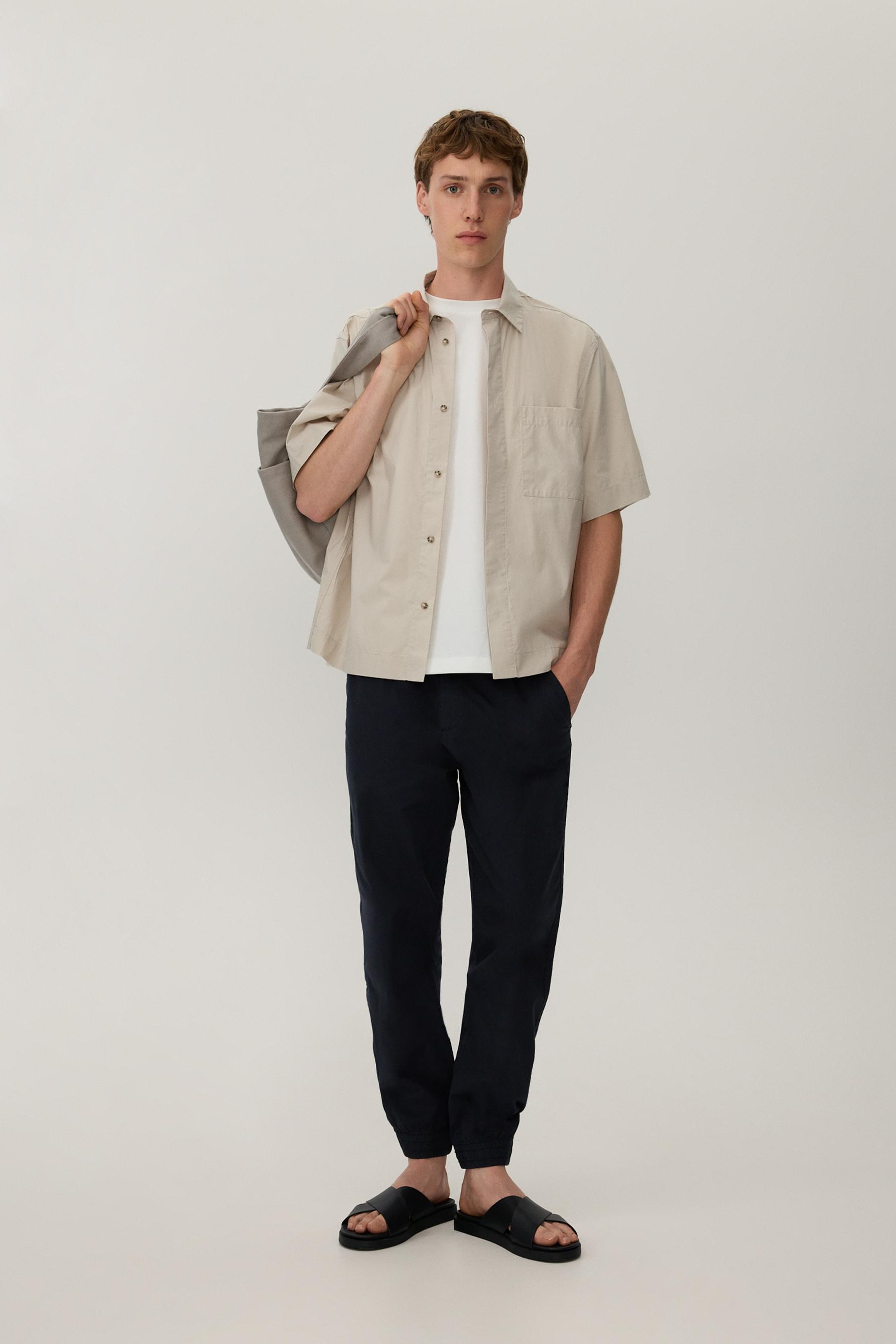 Pantalón semijogger popelín